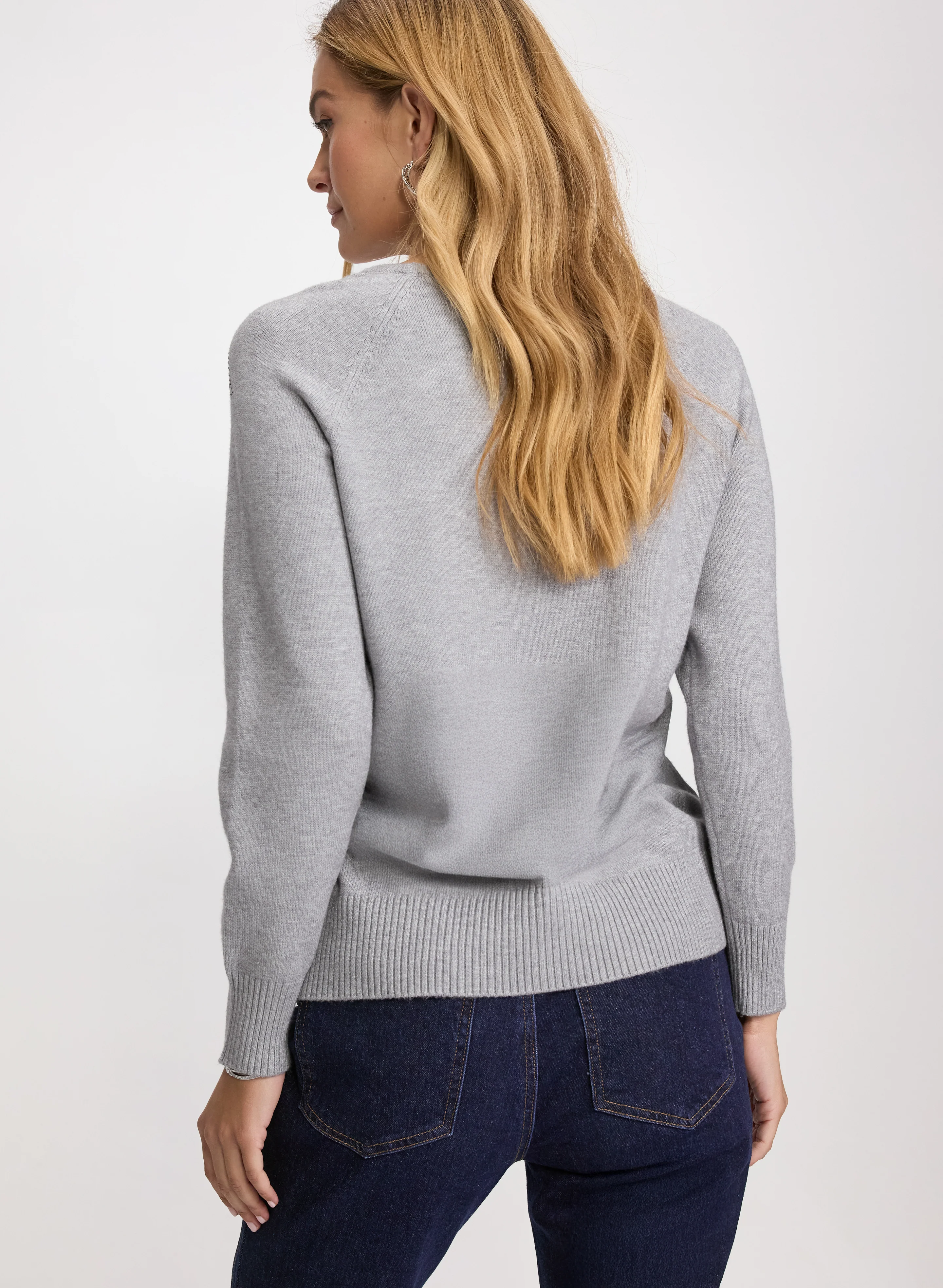 Embellished Floral Sweater - Image 4