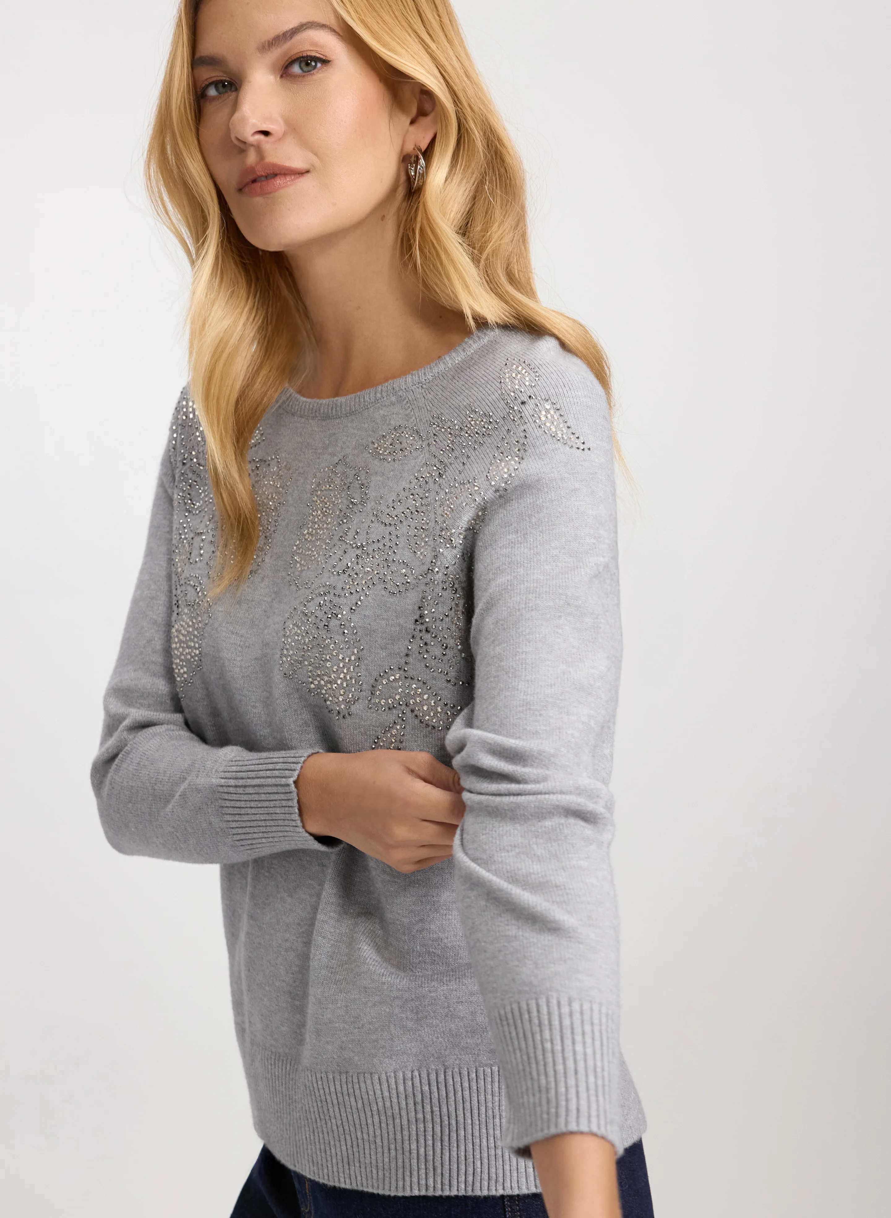 Embellished Floral Sweater - Image 5