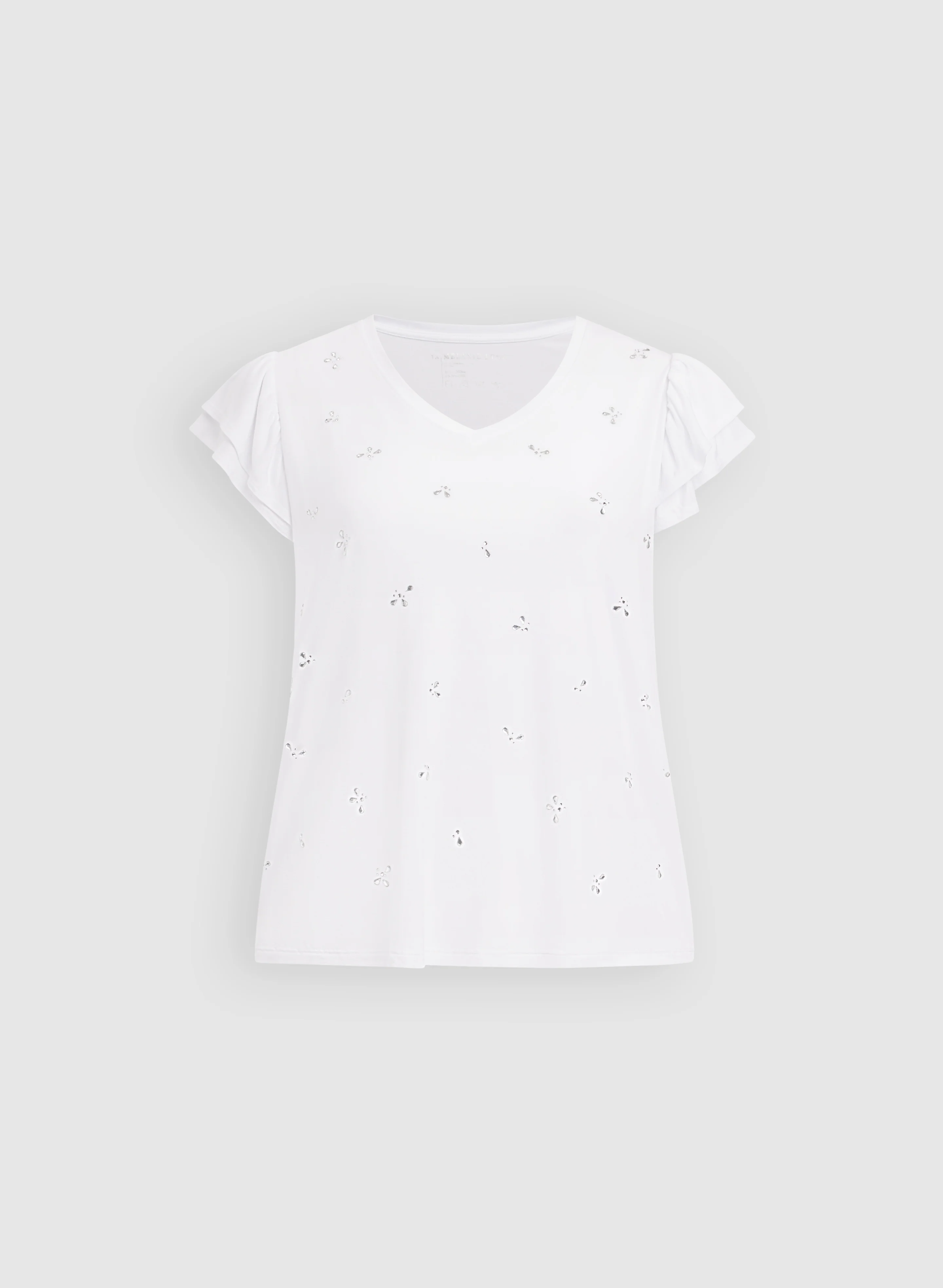 Melanie Lyne - Embellished Flutter Sleeve T-Shirt - Image 6