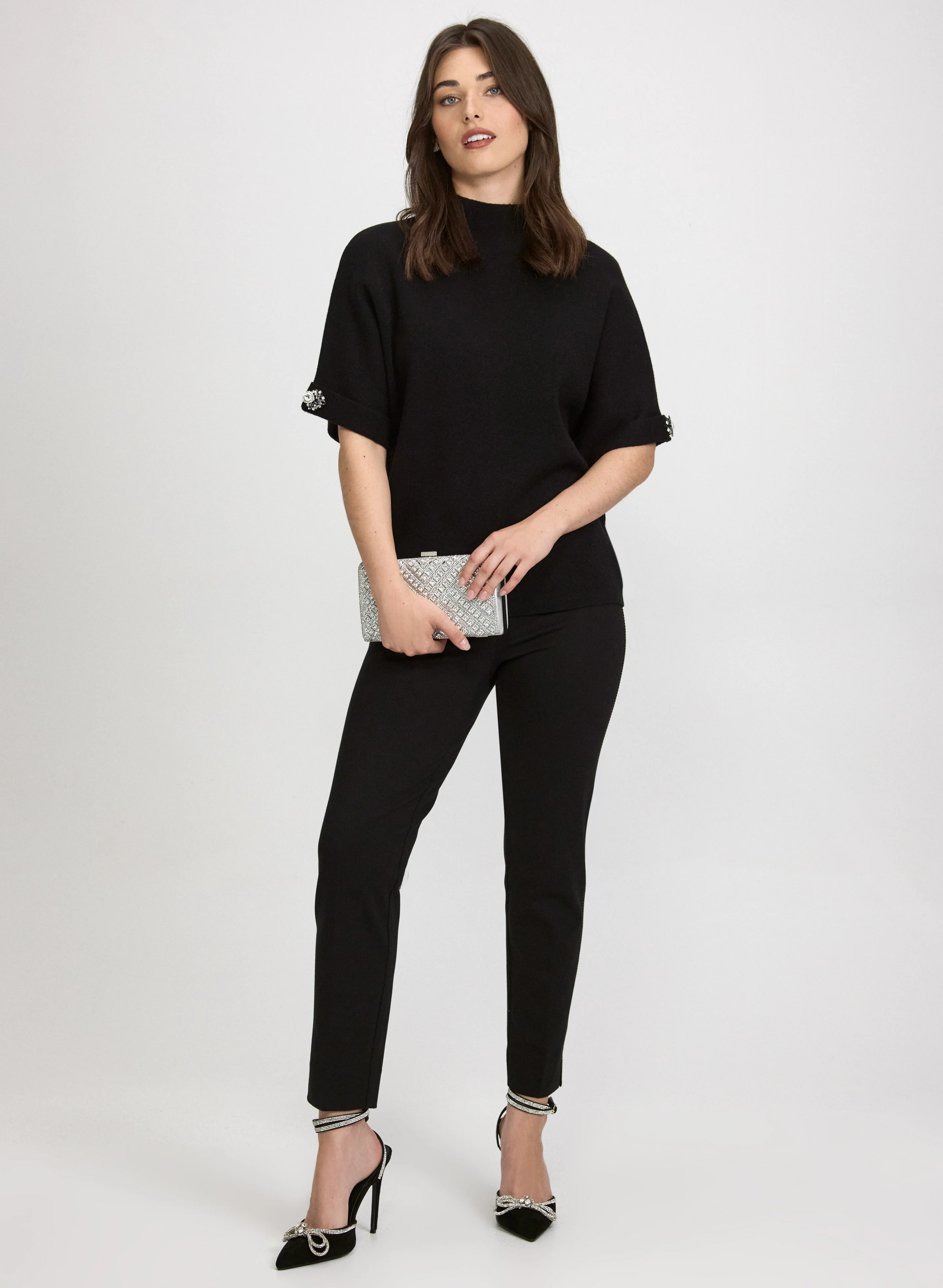 Embellished Funnel Neck Sweater - Image 3