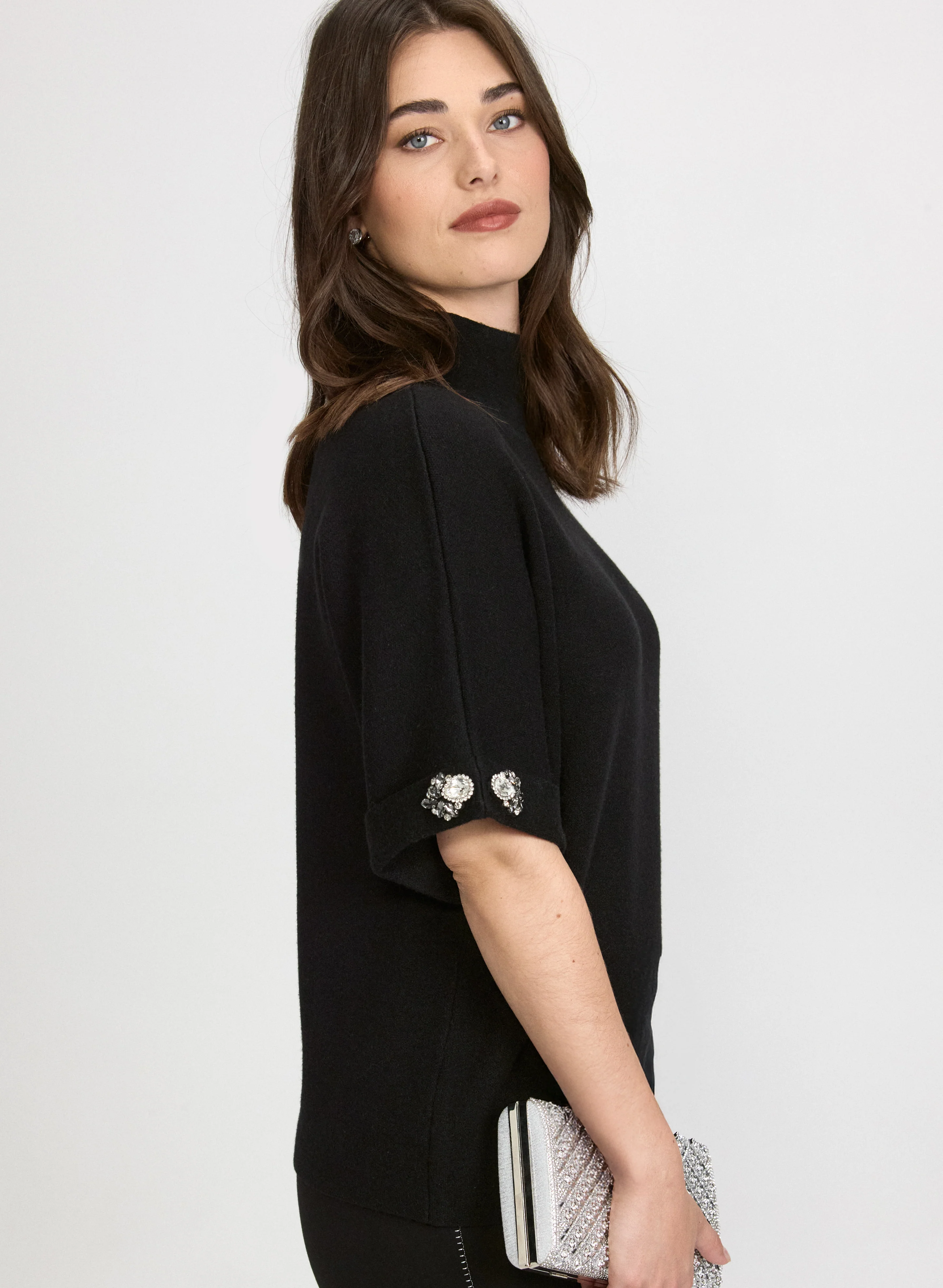 Embellished Funnel Neck Sweater - Image 5
