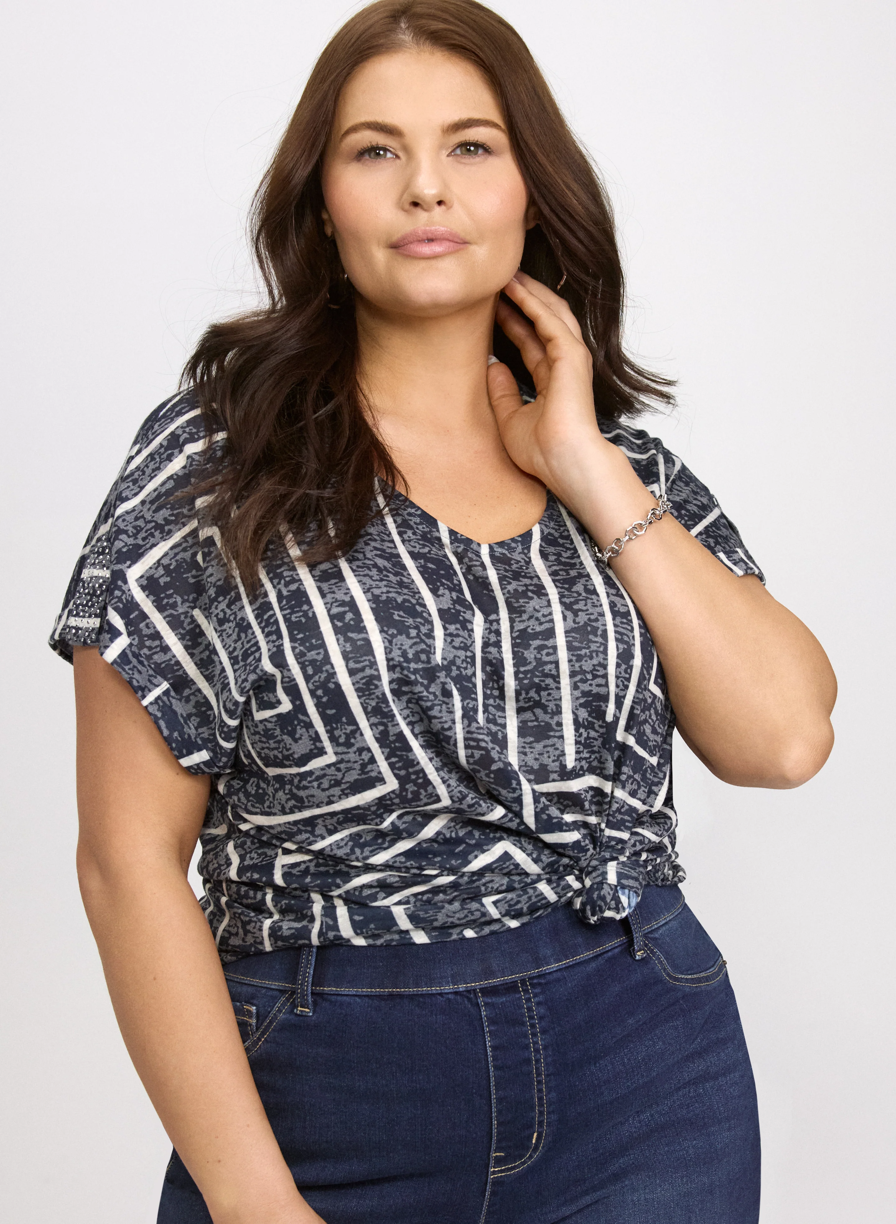 Embellished Geometric T-Shirt