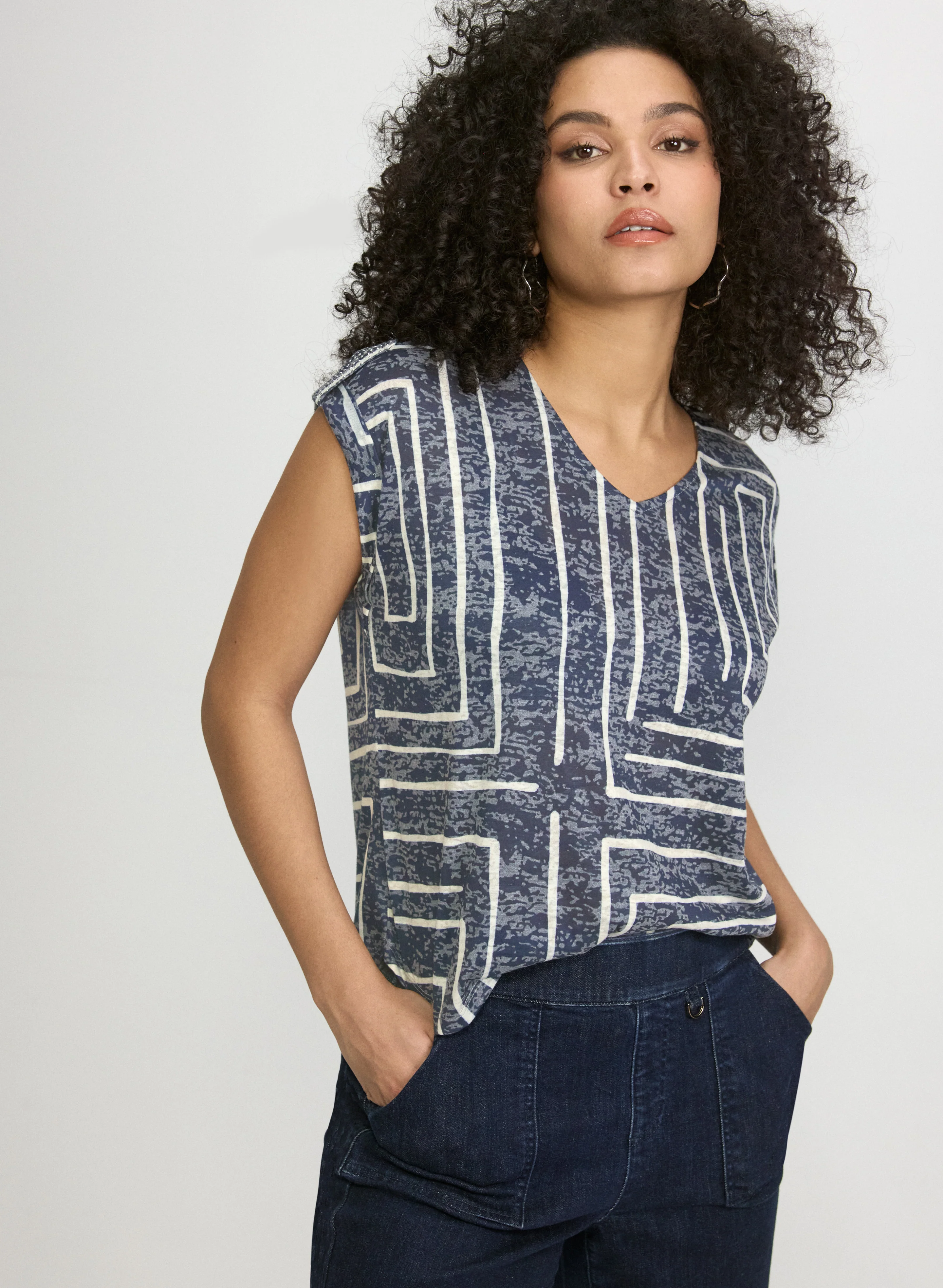 Embellished Geometric T-Shirt