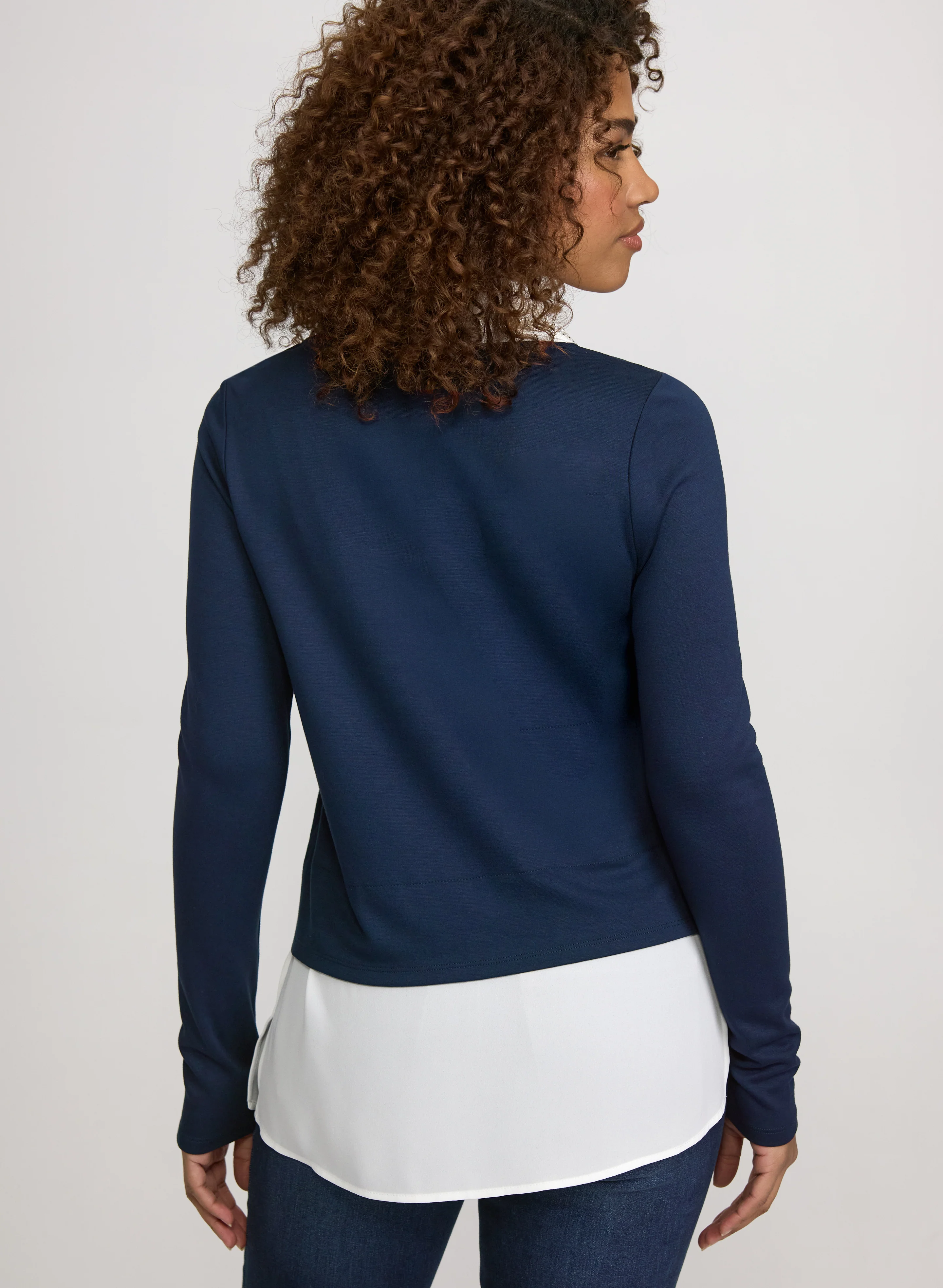 Embellished Illusion Blouse - Image 4
