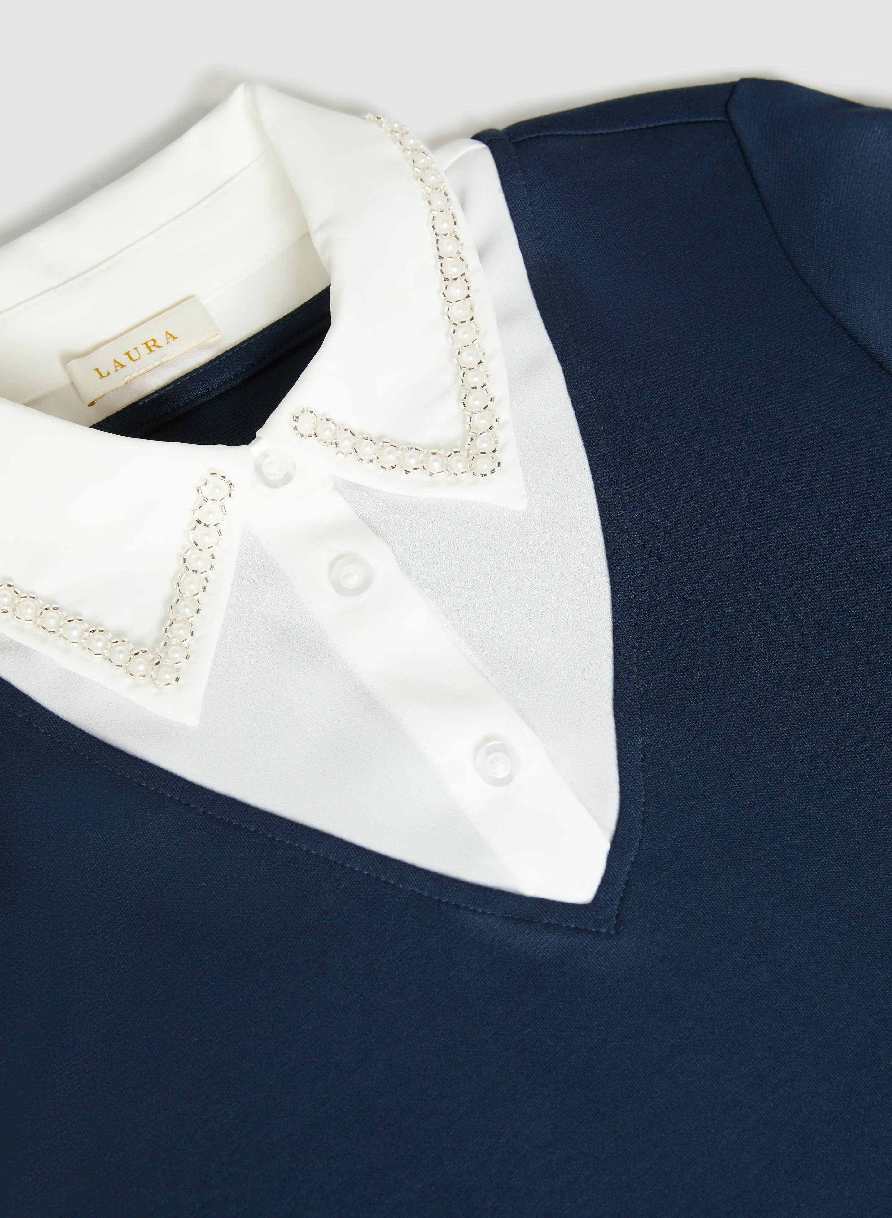 Embellished Illusion Blouse - Image 6
