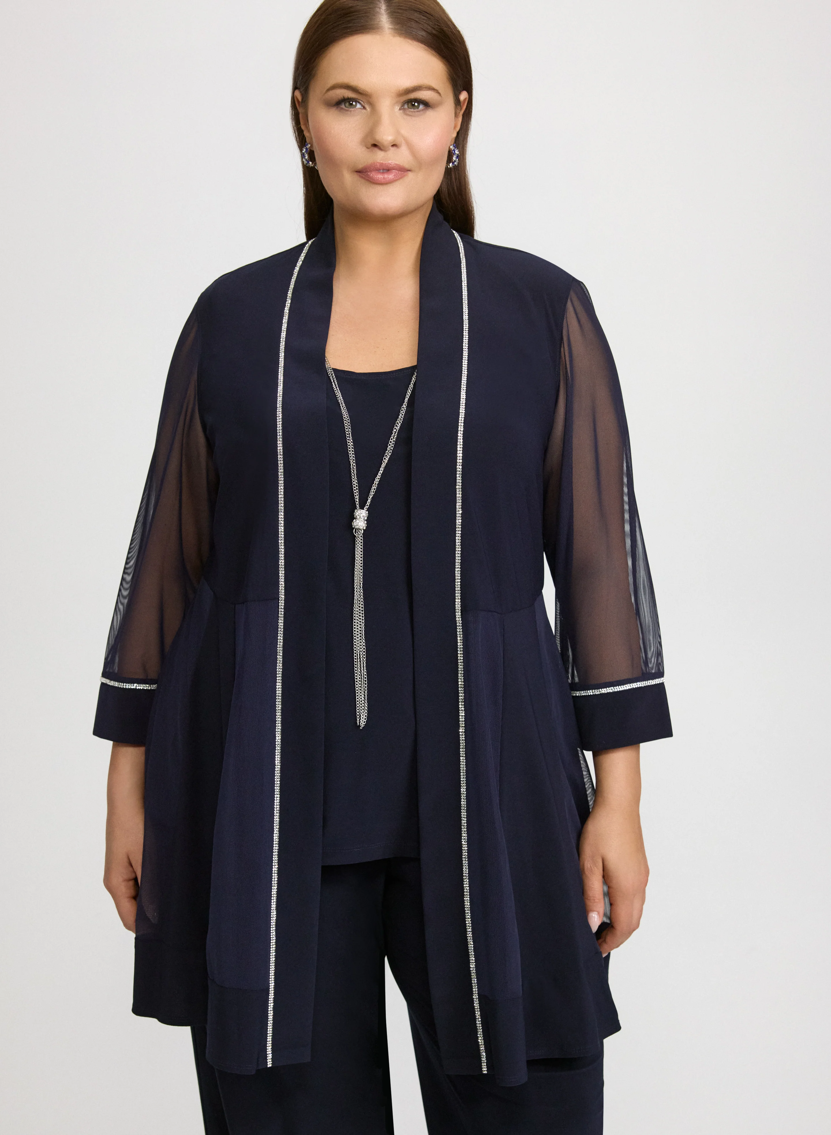 Embellished Jacket, Top & Pants Set - Image 4