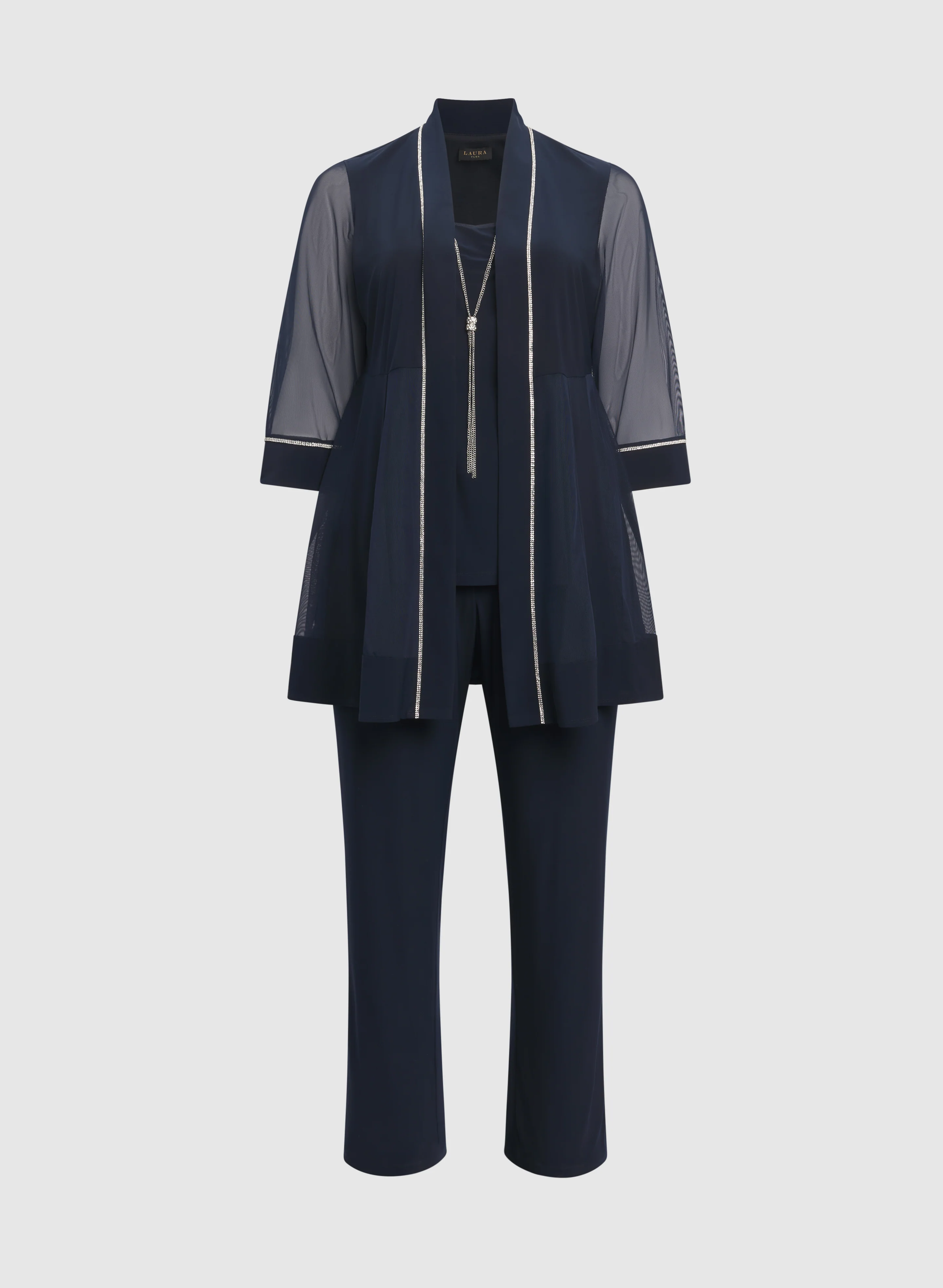 Embellished Jacket, Top & Pants Set - Image 6