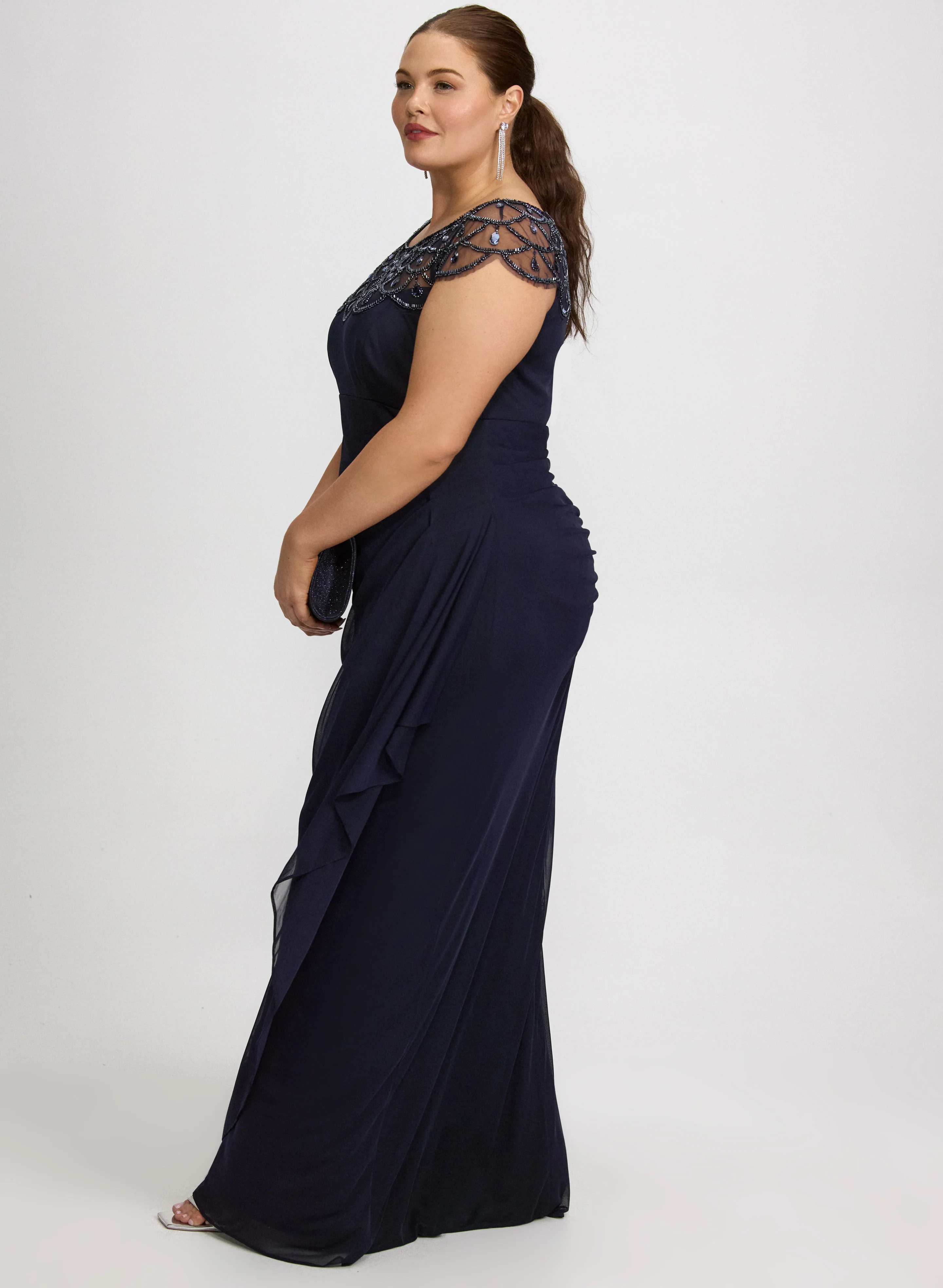 Embellished Mesh Dress - Image 3