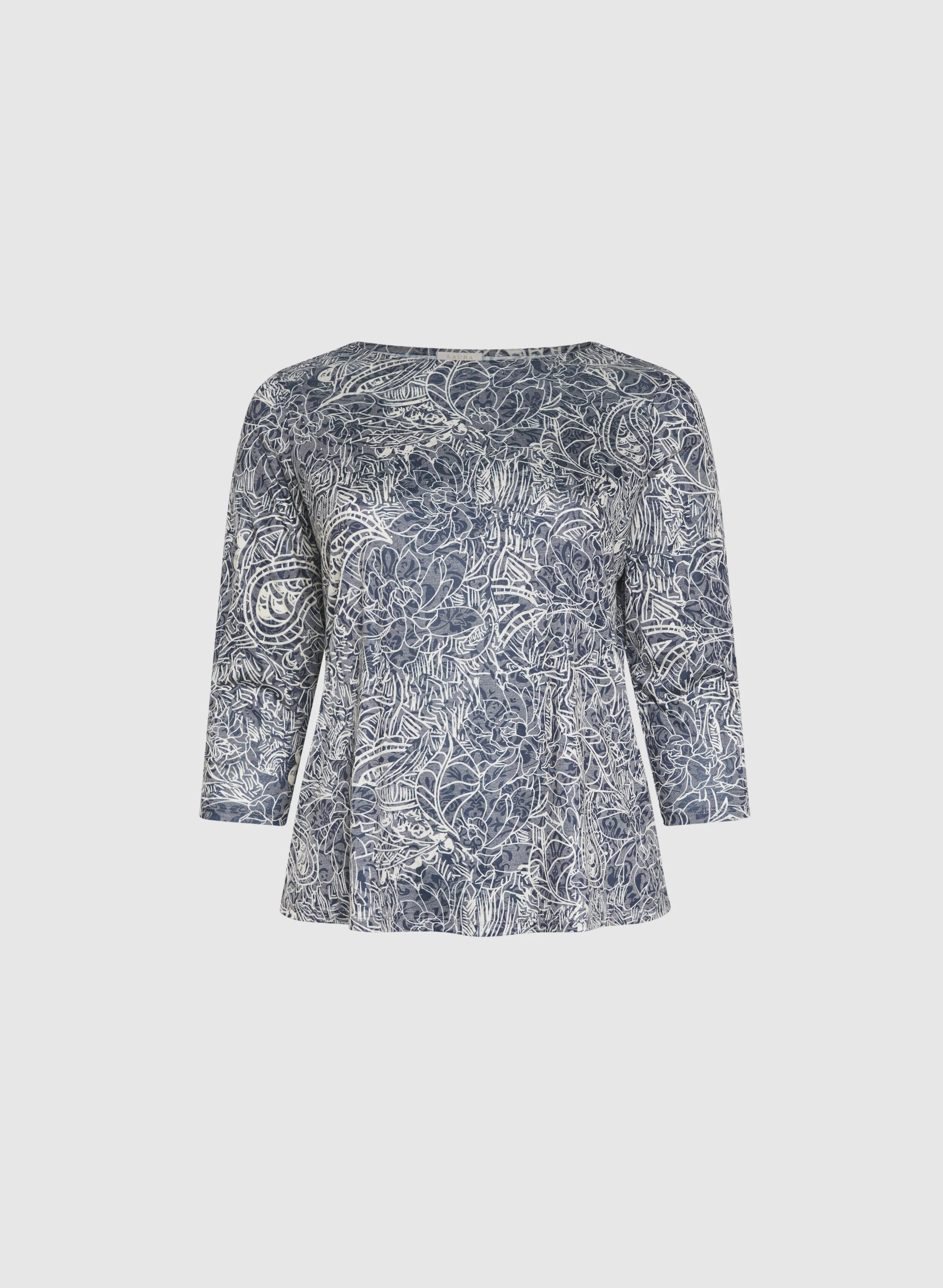 Embellished Mixed Print T-Shirt - Image 6