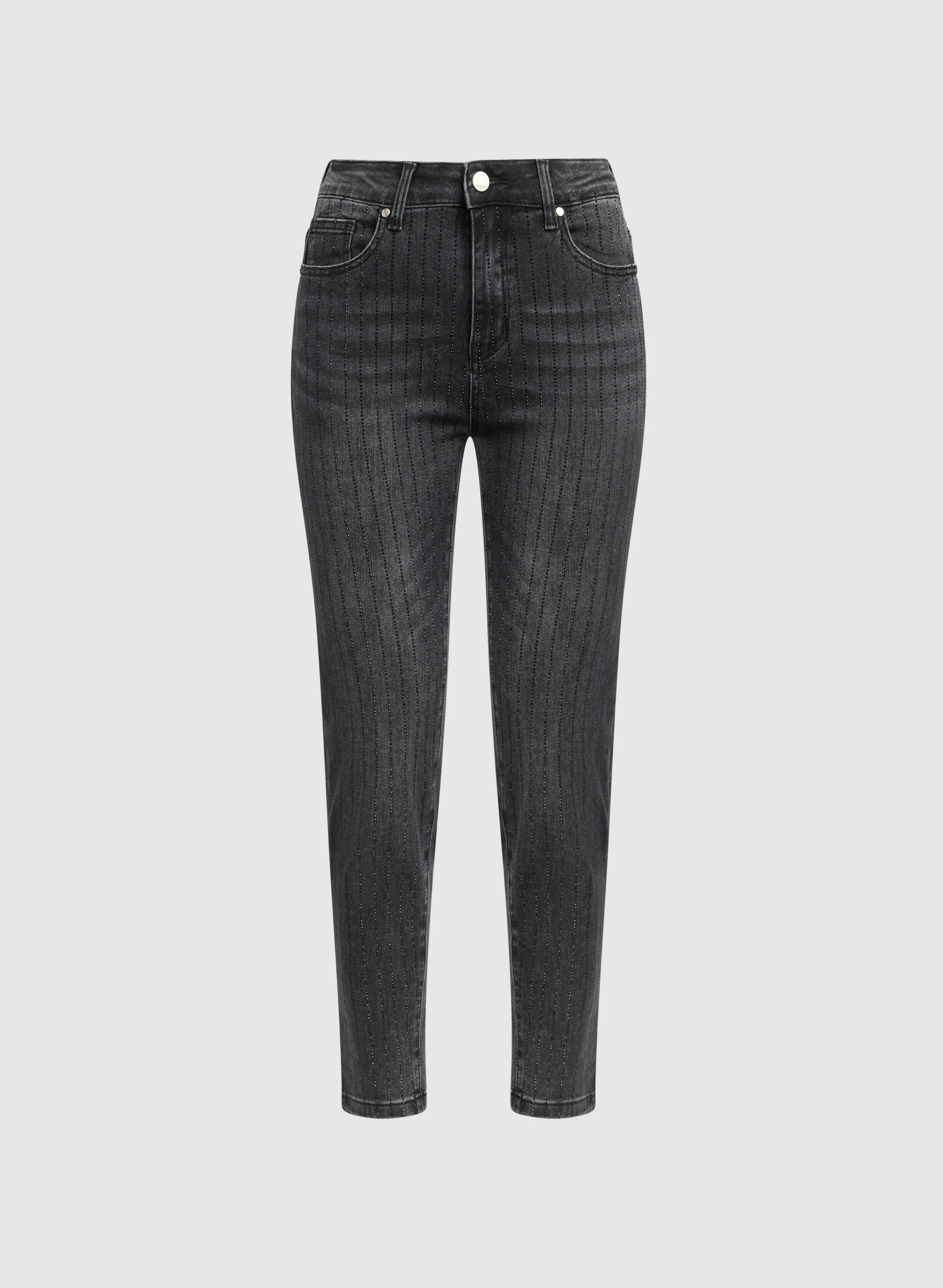Embellished Pinstripe Jeans - Image 6