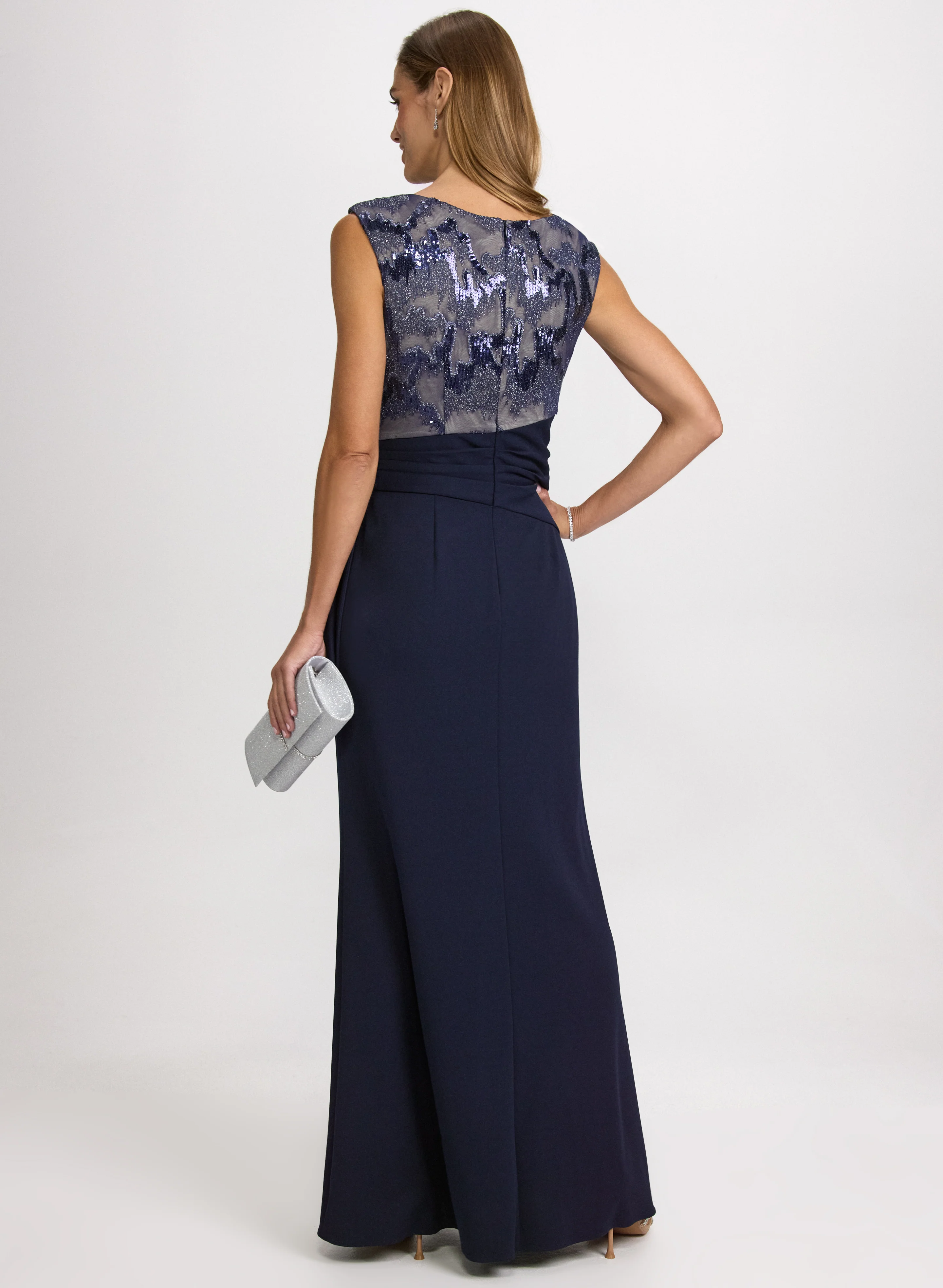 Embellished Ruched Waist Dress - Image 3