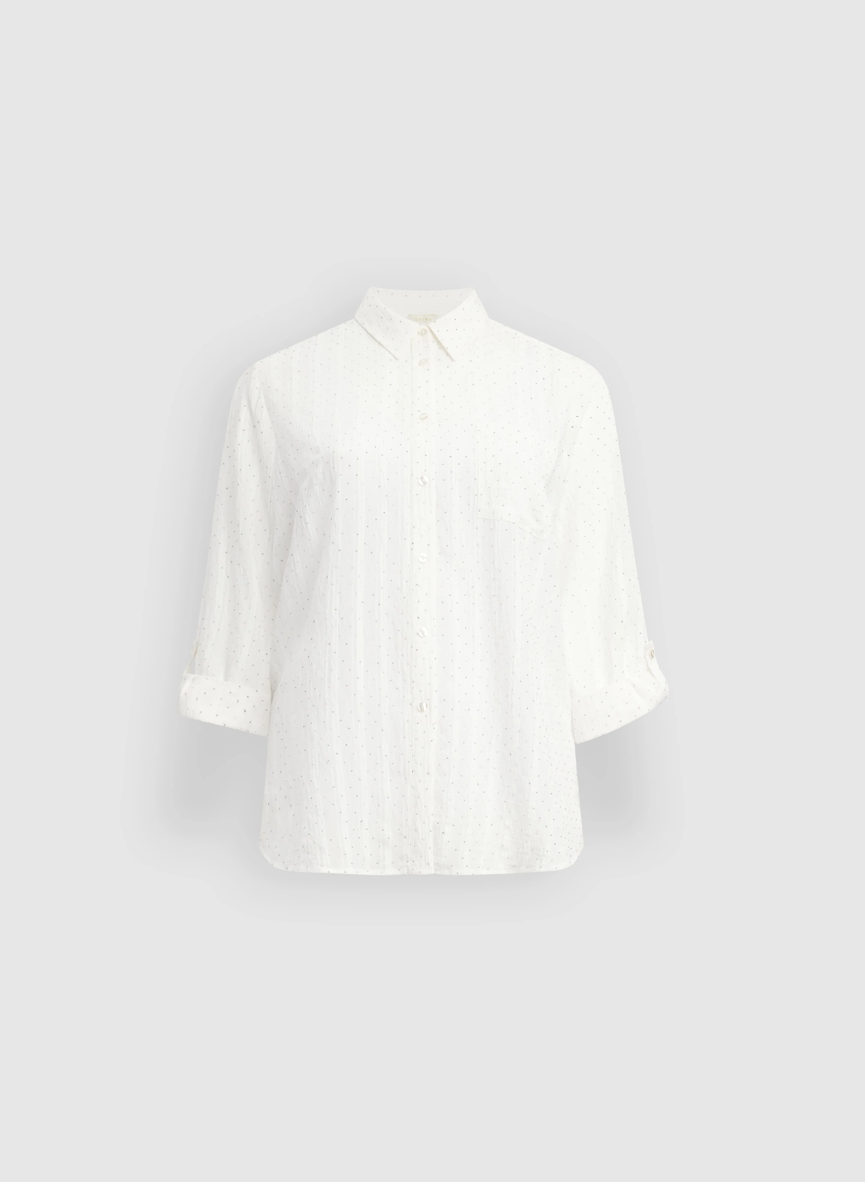 Embellished Shadow Stripe Blouse - Image 8