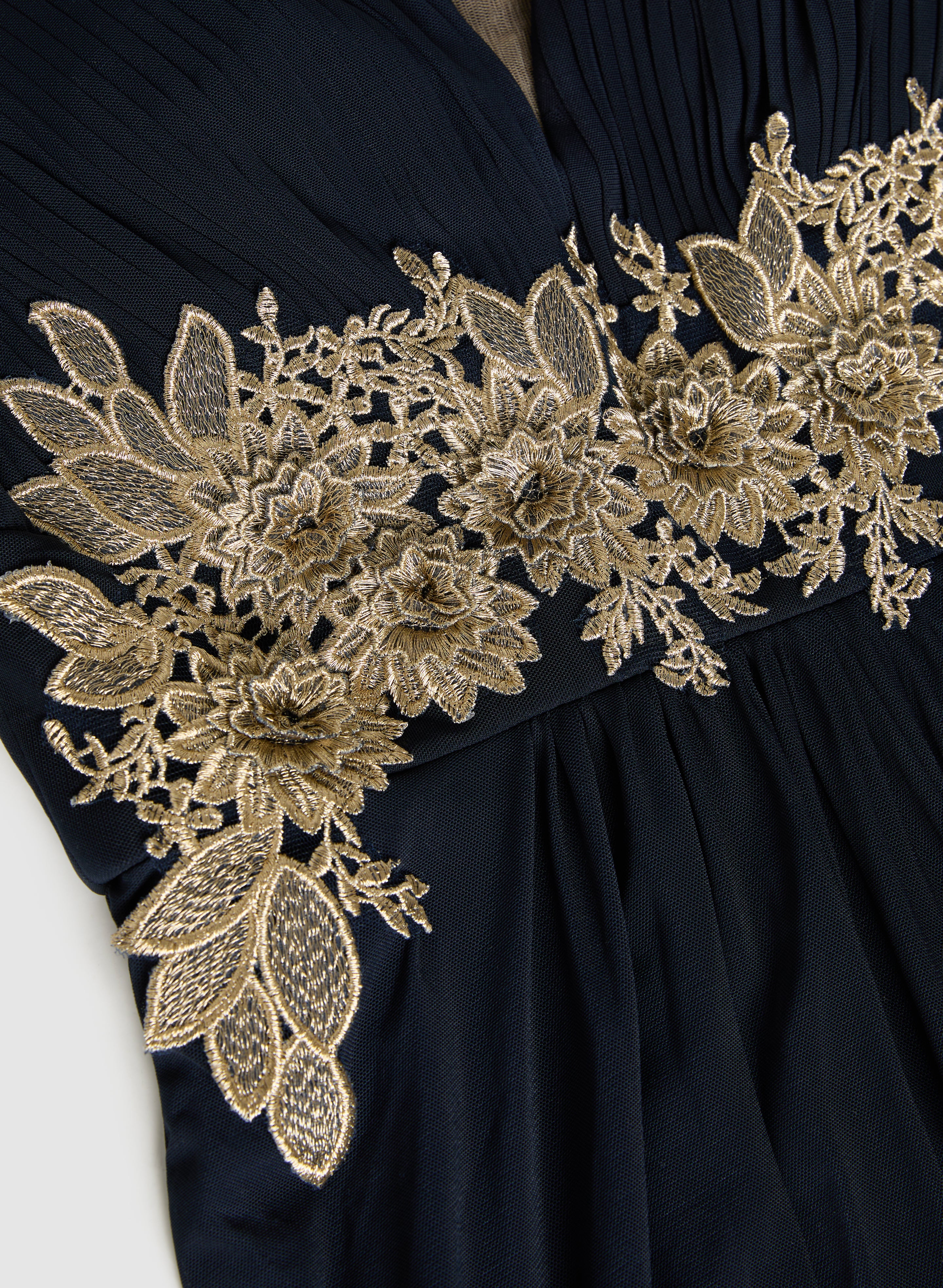 Embroidered Appliqué Dress - Image 7