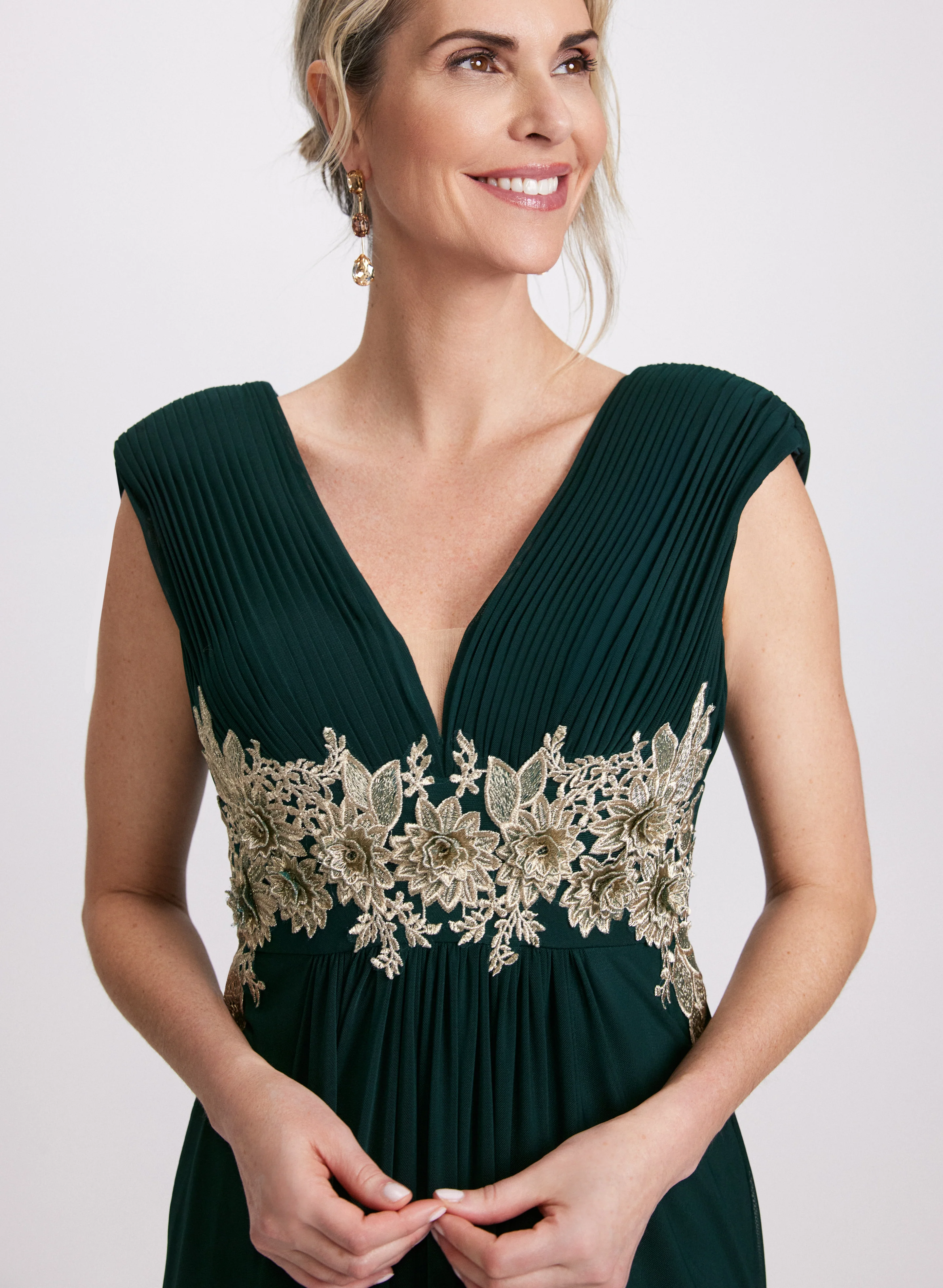 Embroidered Appliqué Maxi Dress - Image 5