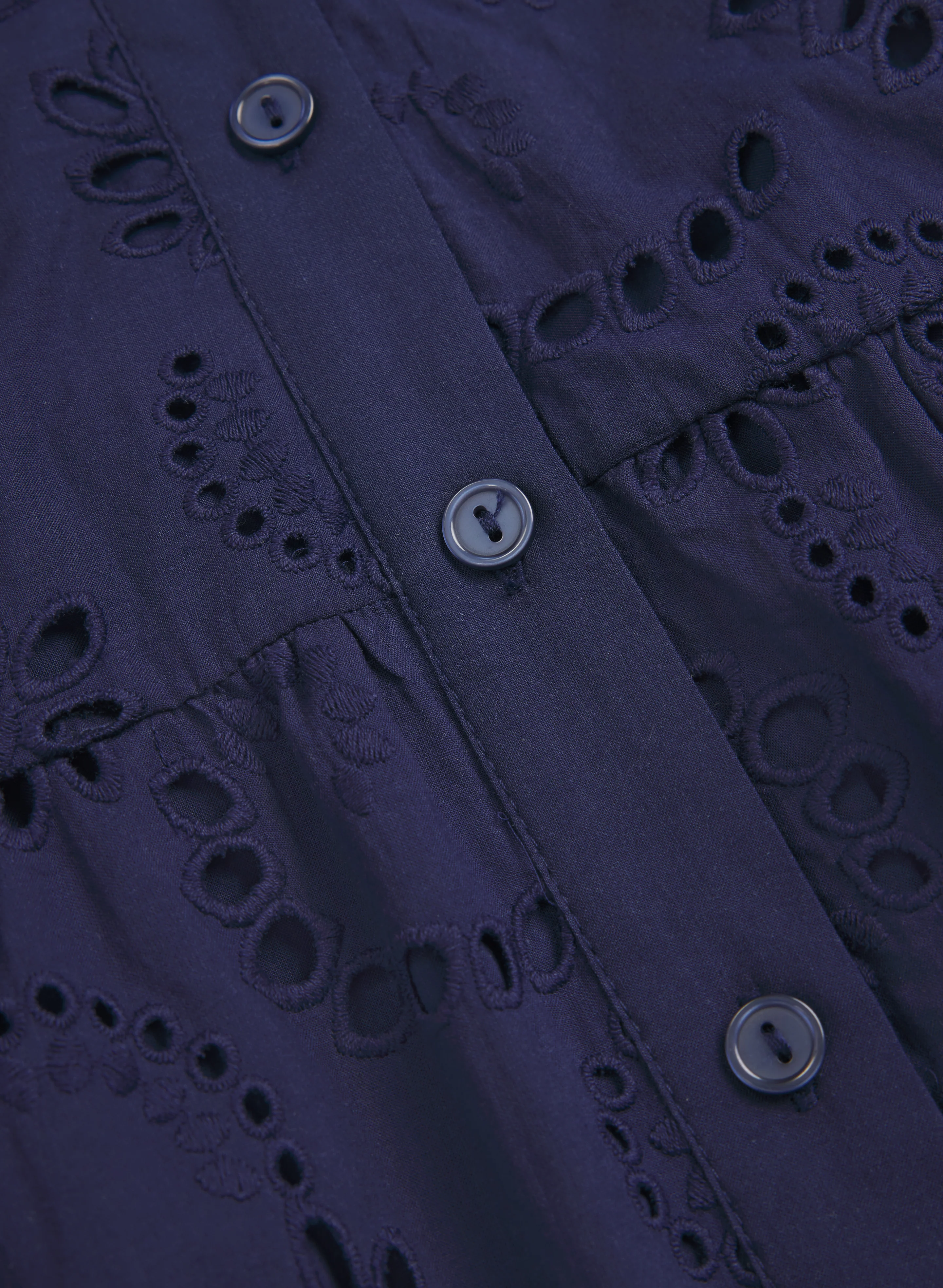 Embroidered Button-Down Midi Dress - Image 7