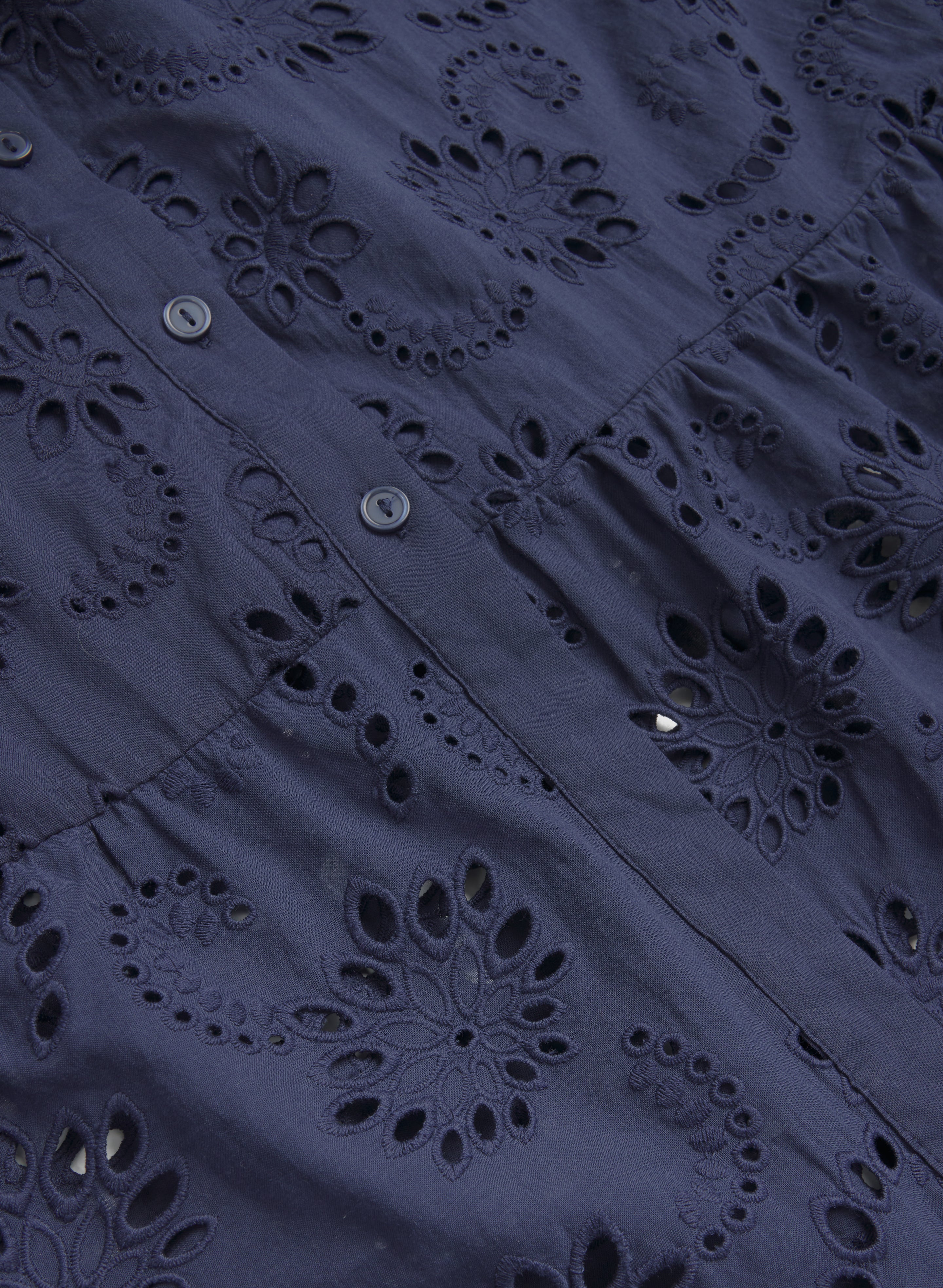 Embroidered Button-Down Midi Dress - Image 6