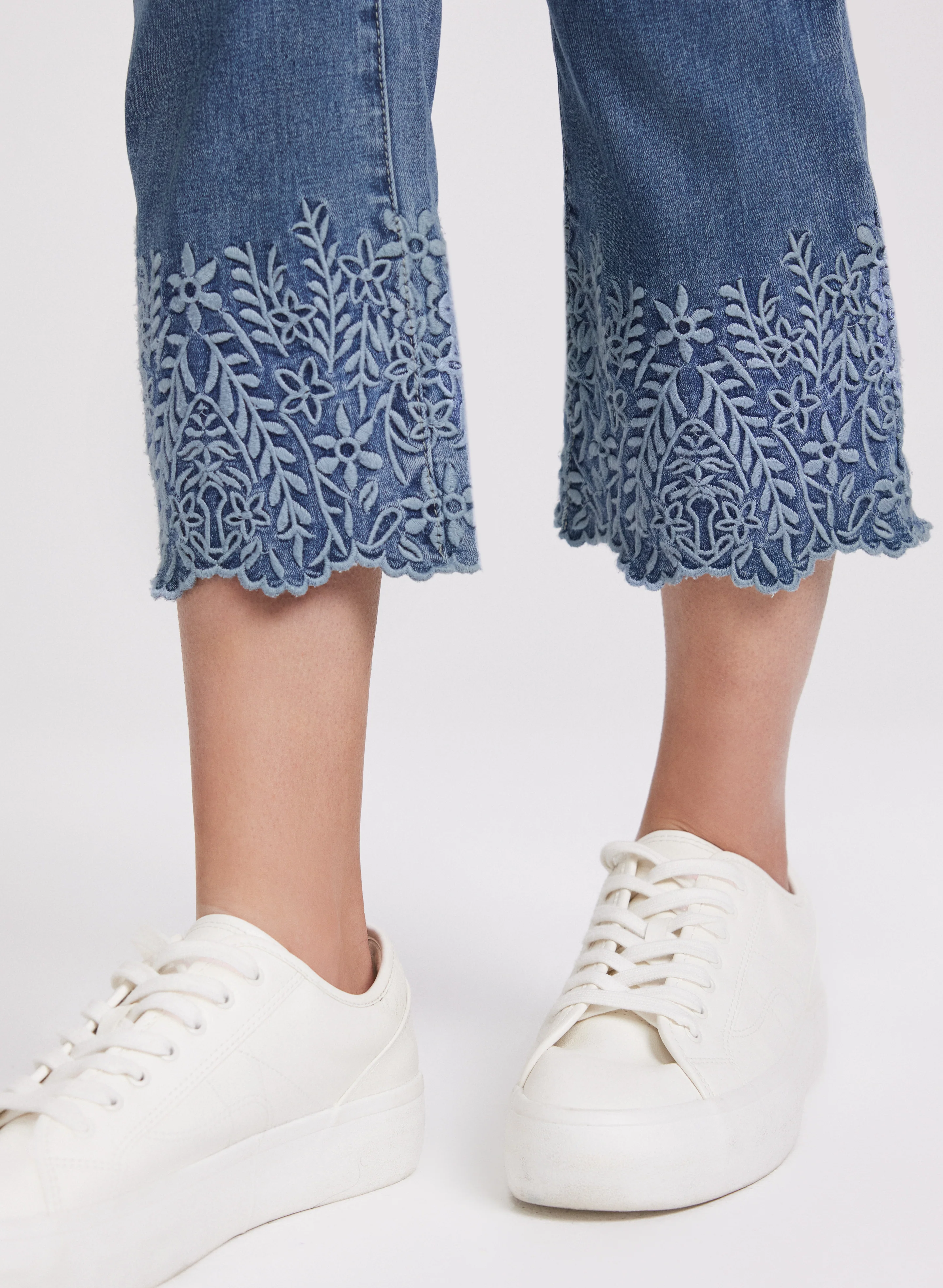 Embroidered Capri Jeans - Image 2
