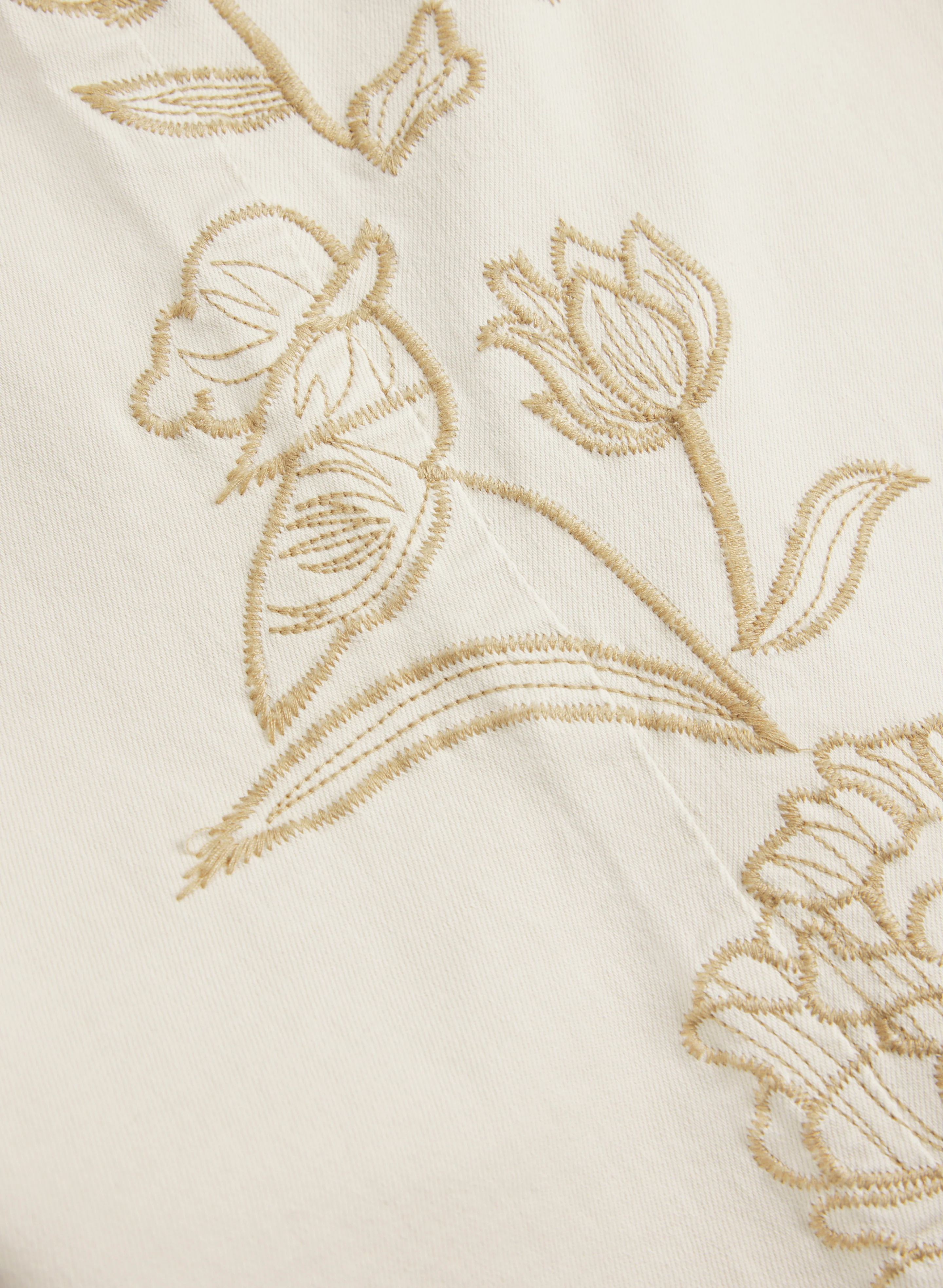 Embroidered Denim Capris - Image 7