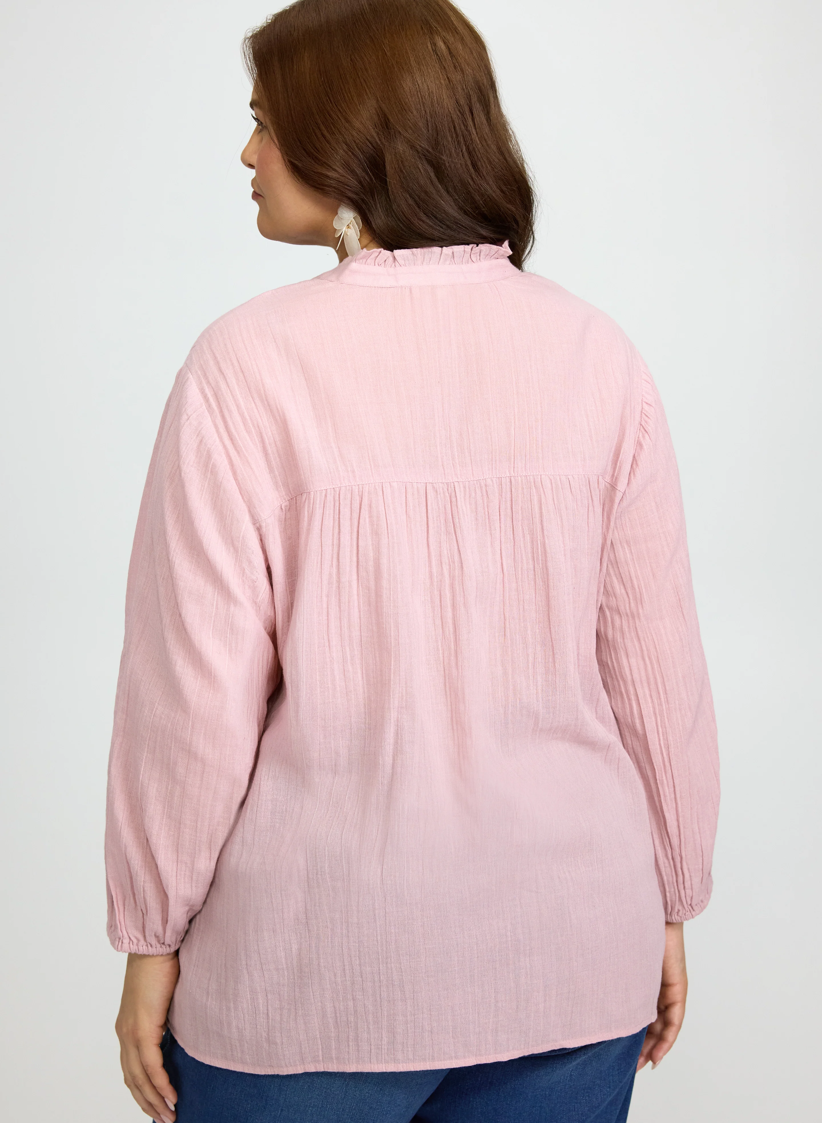 Floral Embroidered Cotton Blouse - Image 4
