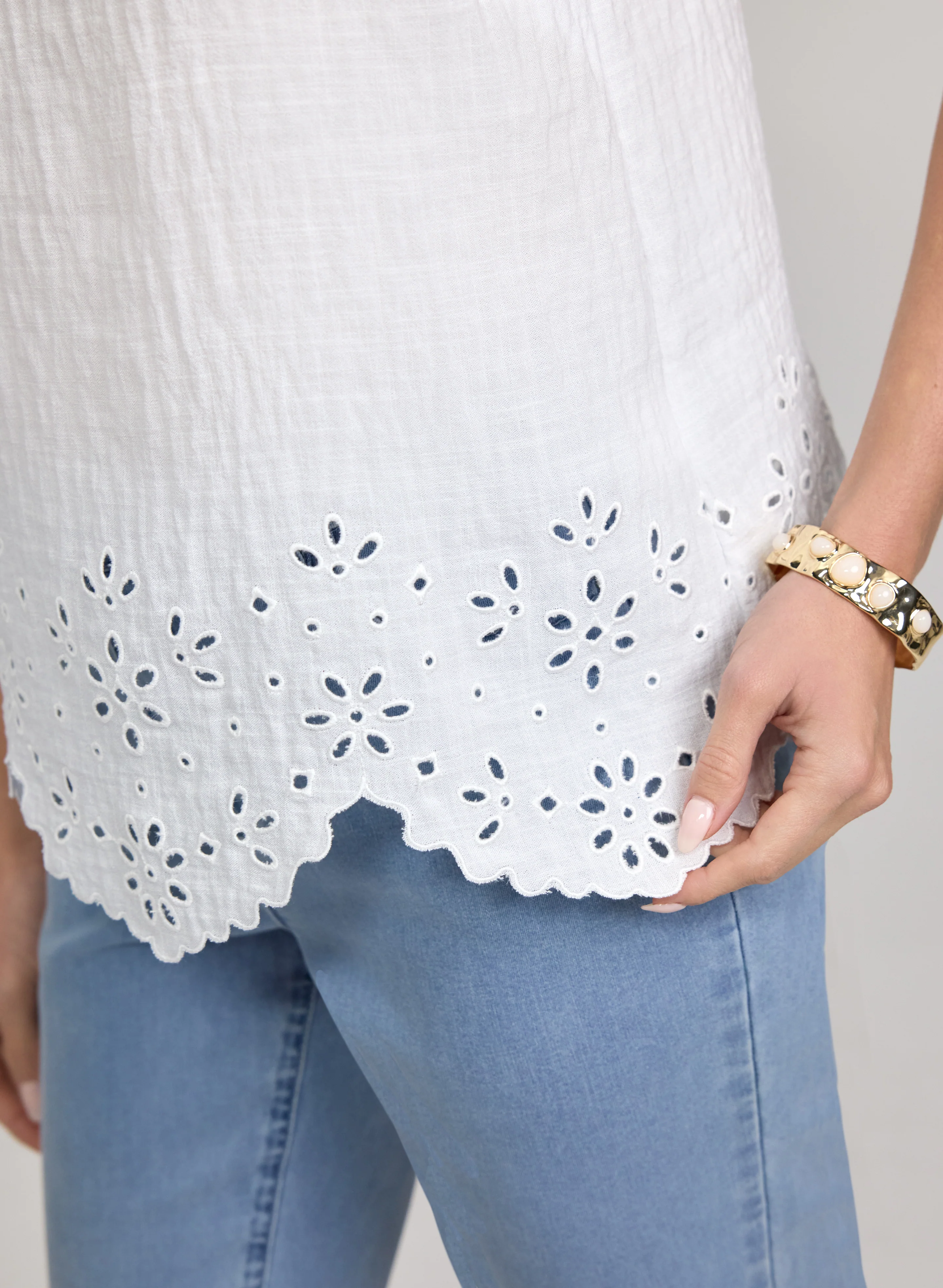 Embroidered Hem Blouse - Image 2