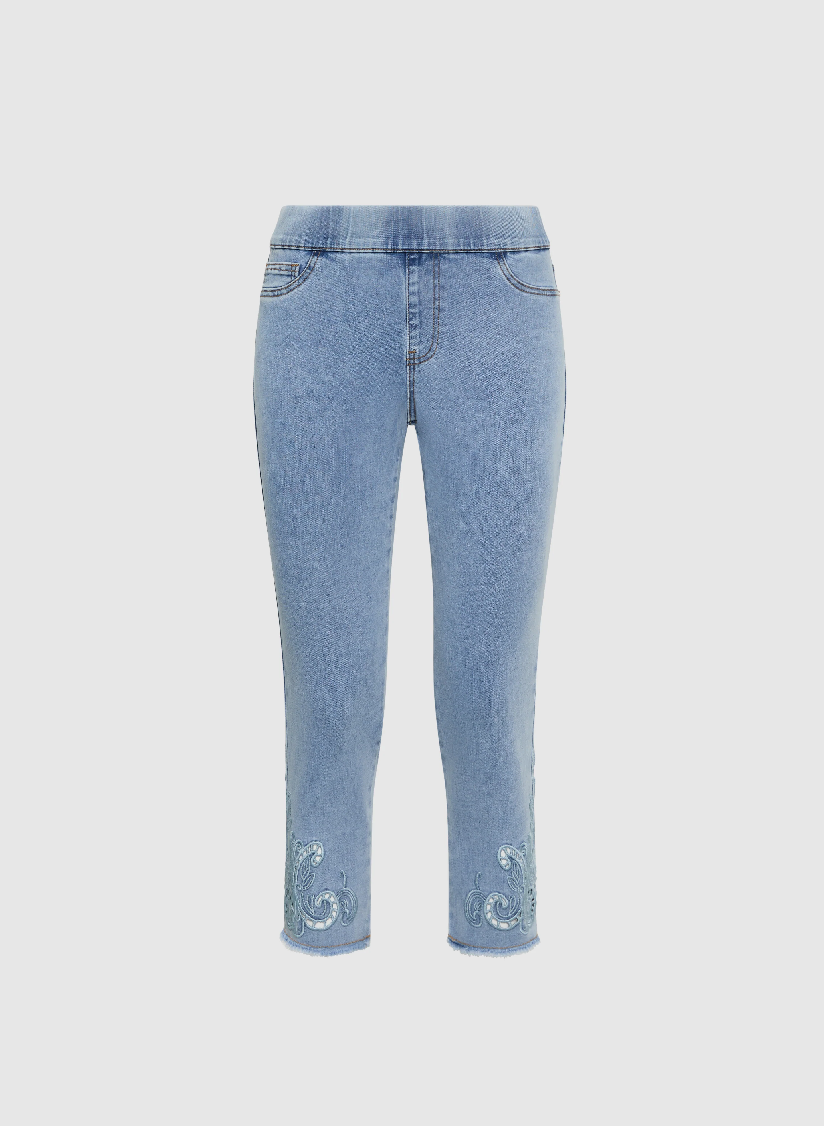 Embroidered Hem Jeans - Image 6