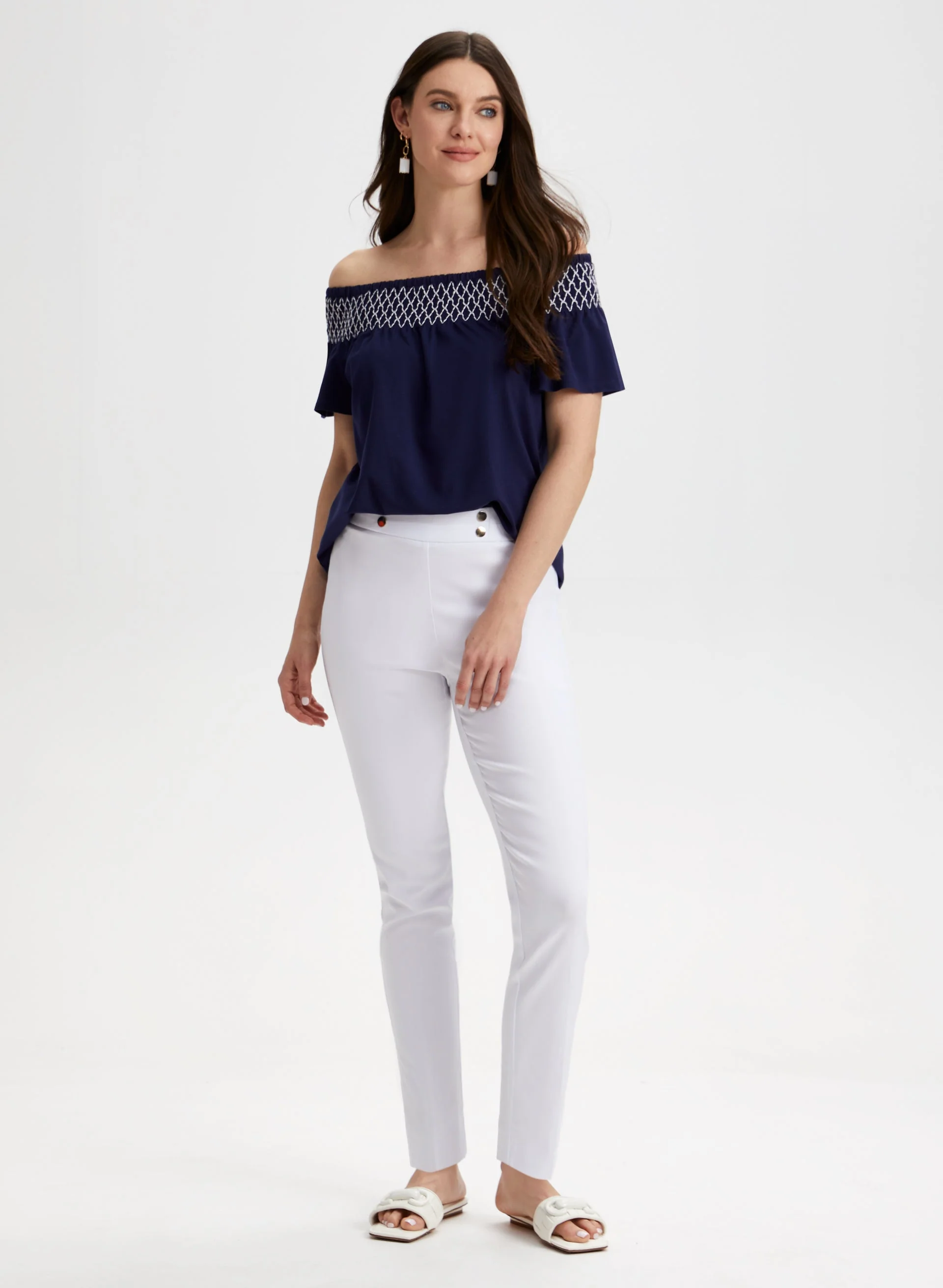 Embroidered Off-the-Shoulder Tee - Image 3