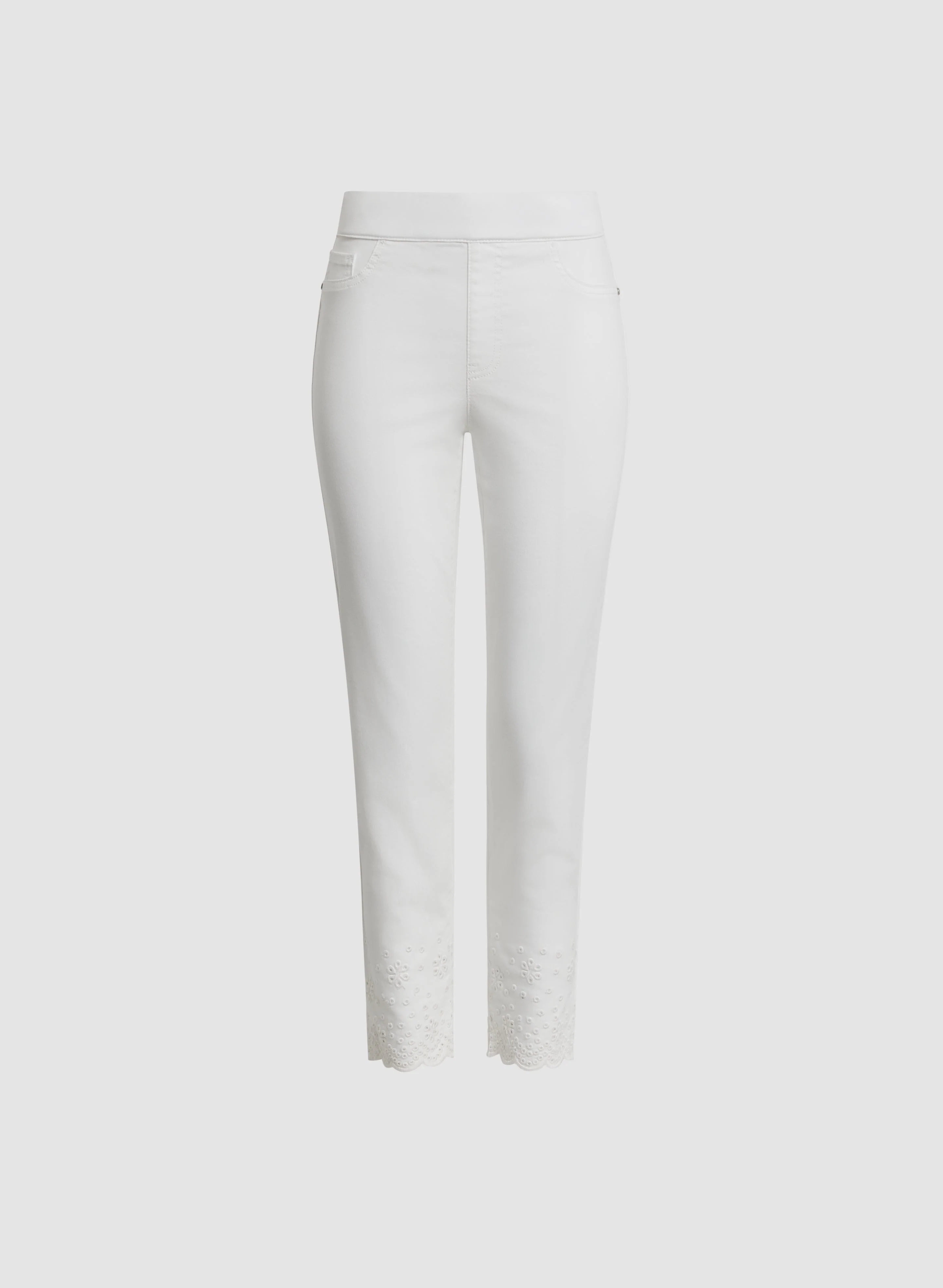 Embroidered Pull-On Jeans - Image 7