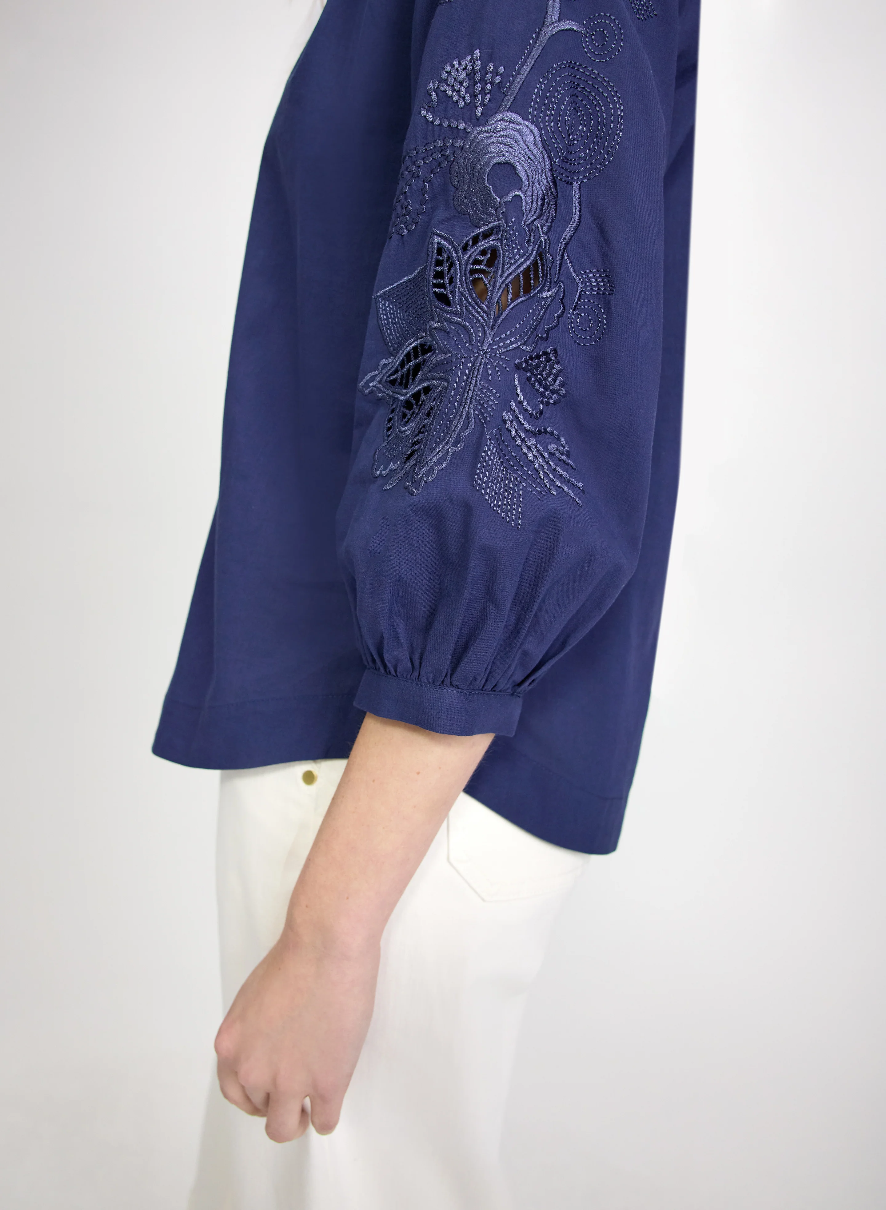 Embroidered Sleeve Blouse - Image 2