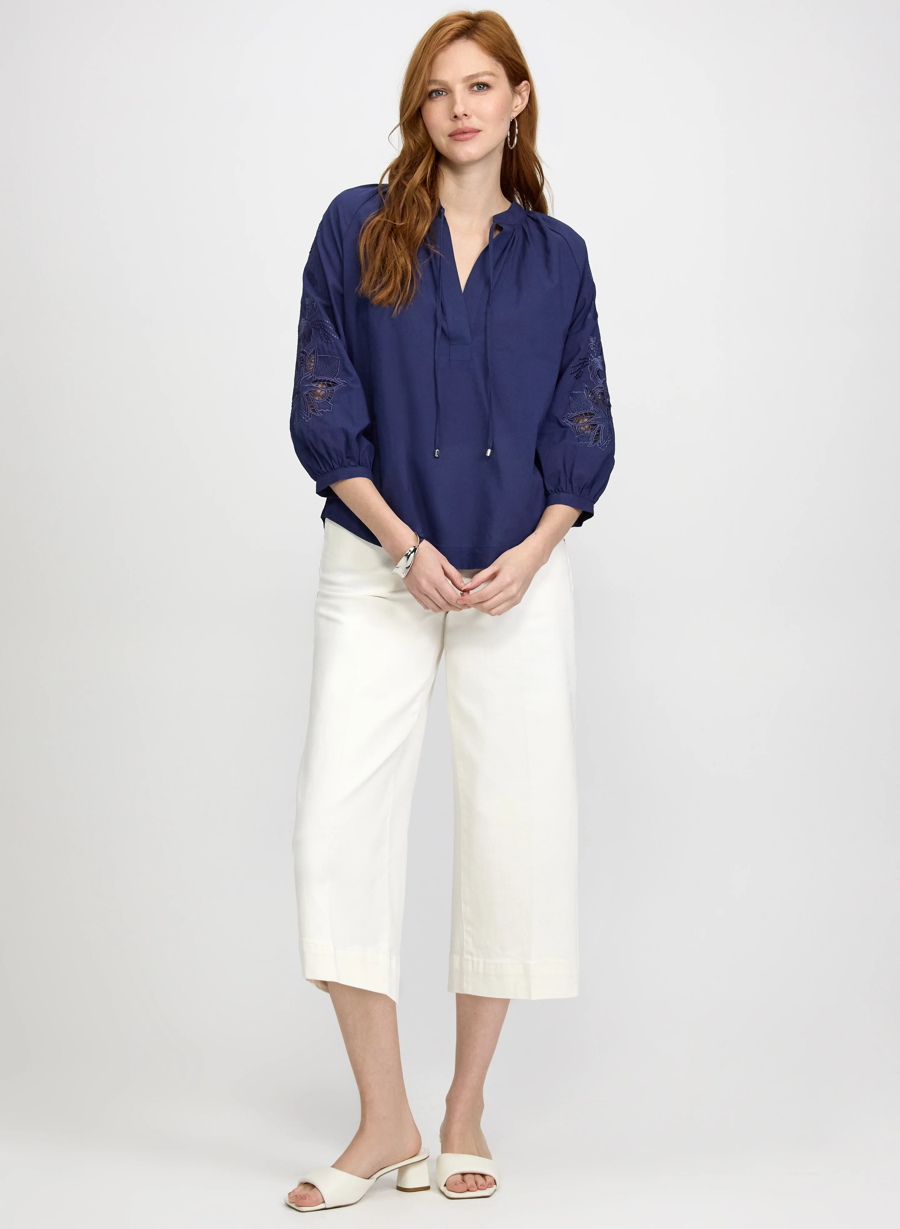 Embroidered Sleeve Blouse - Image 3