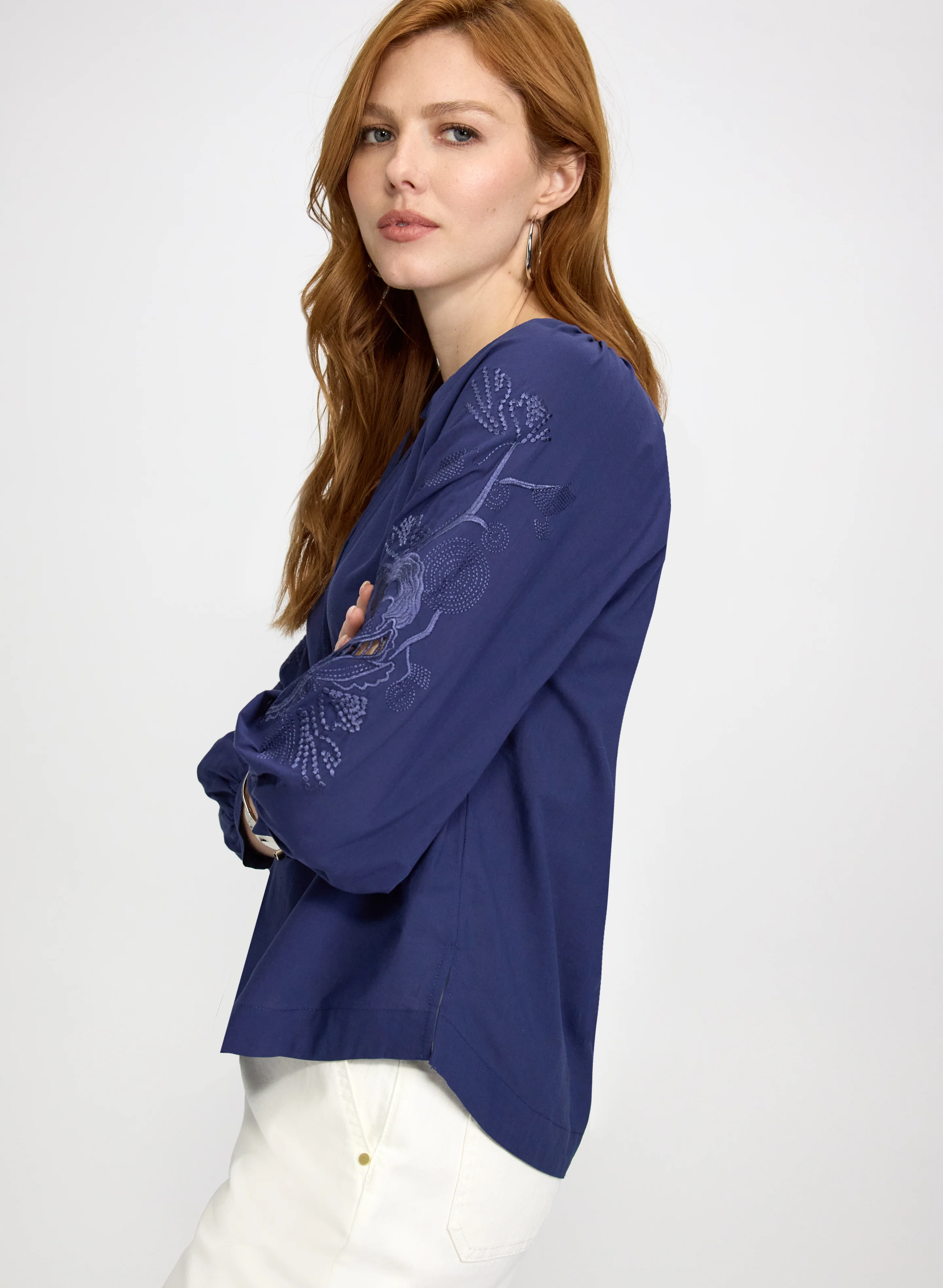 Embroidered Sleeve Blouse - Image 5