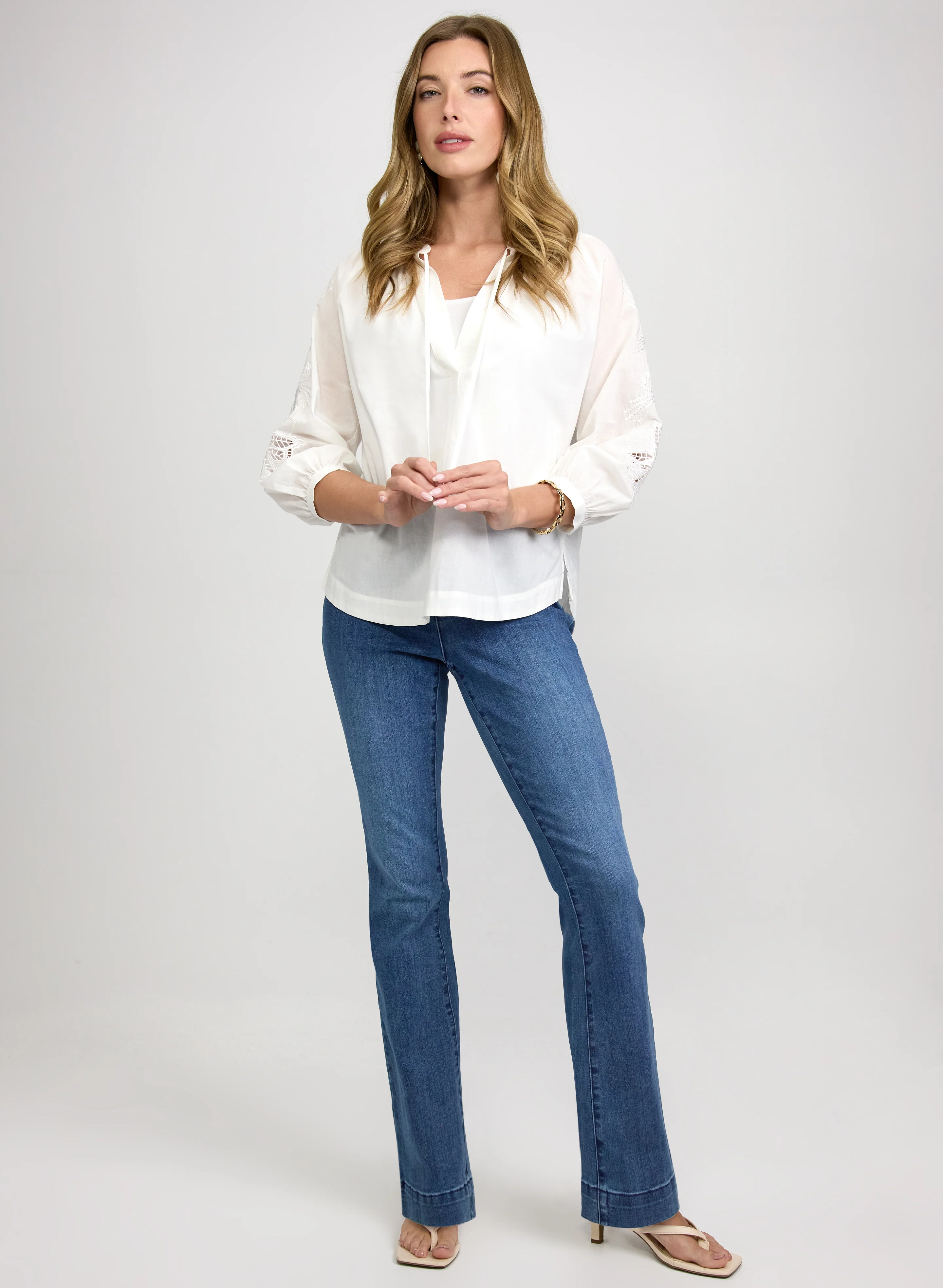 Embroidered Sleeve Blouse - Image 3
