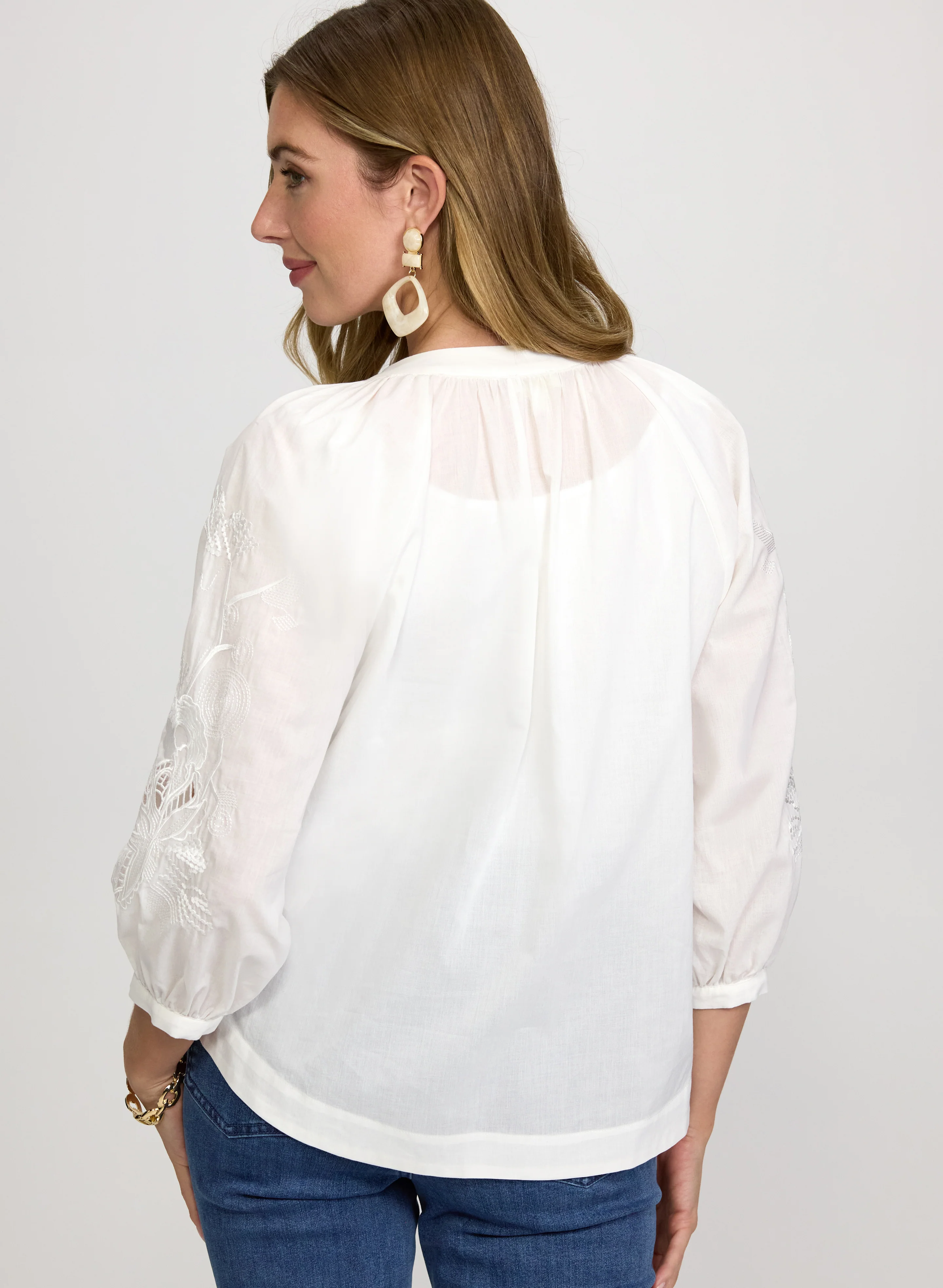 Embroidered Sleeve Blouse - Image 6