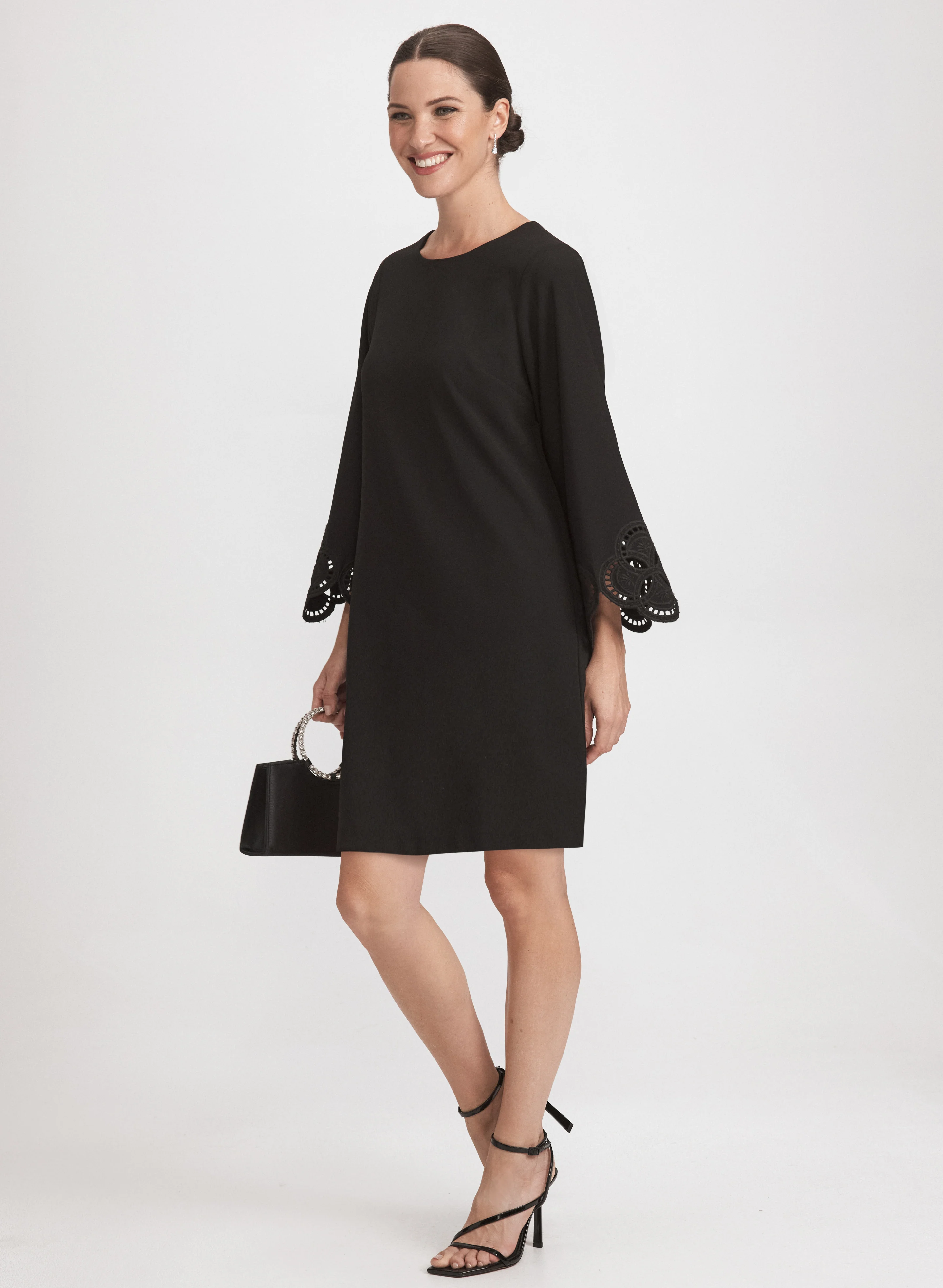 Embroidered Sleeve Dress - Image 3