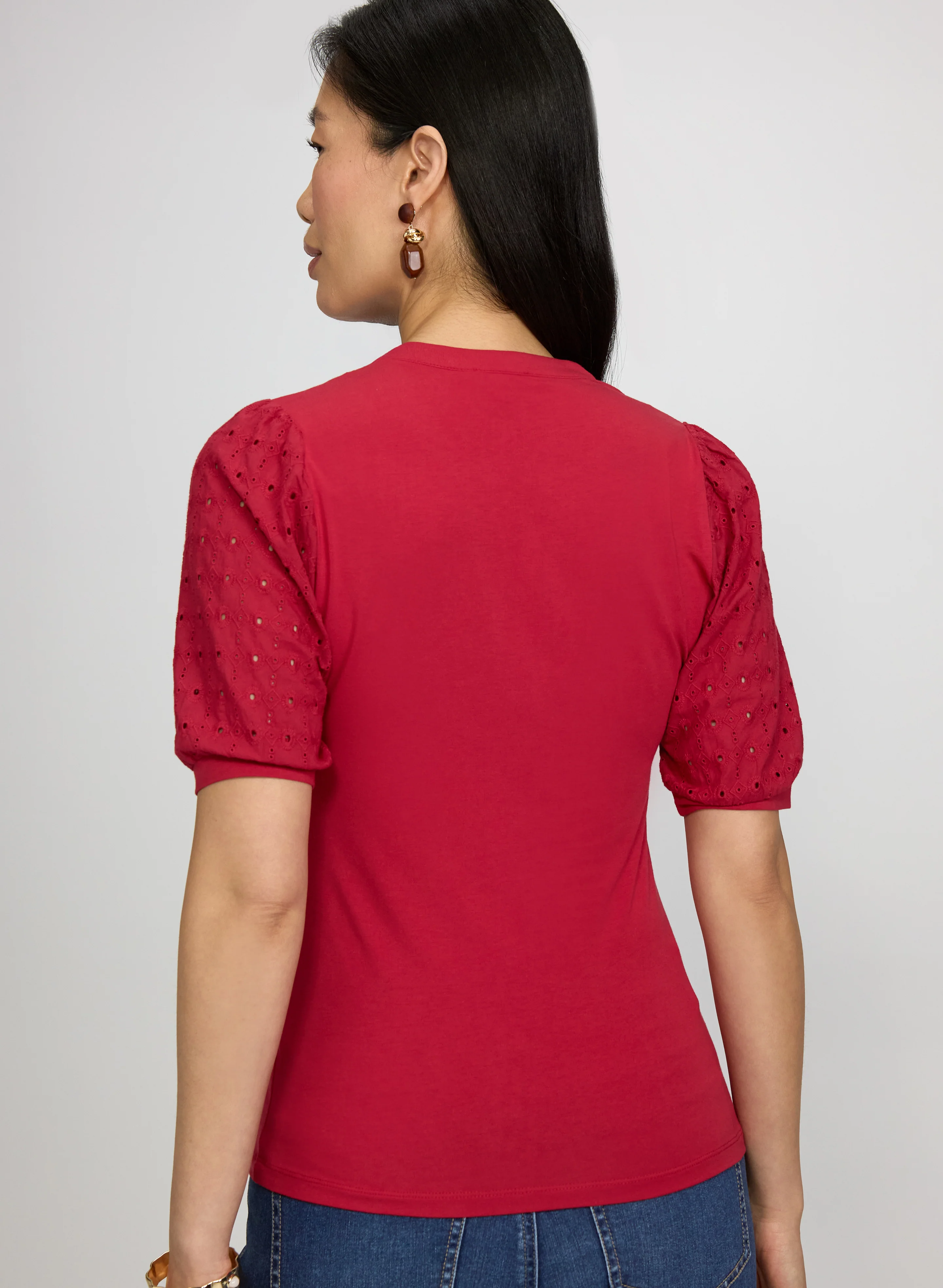 Embroidered Sleeve T-Shirt - Image 4