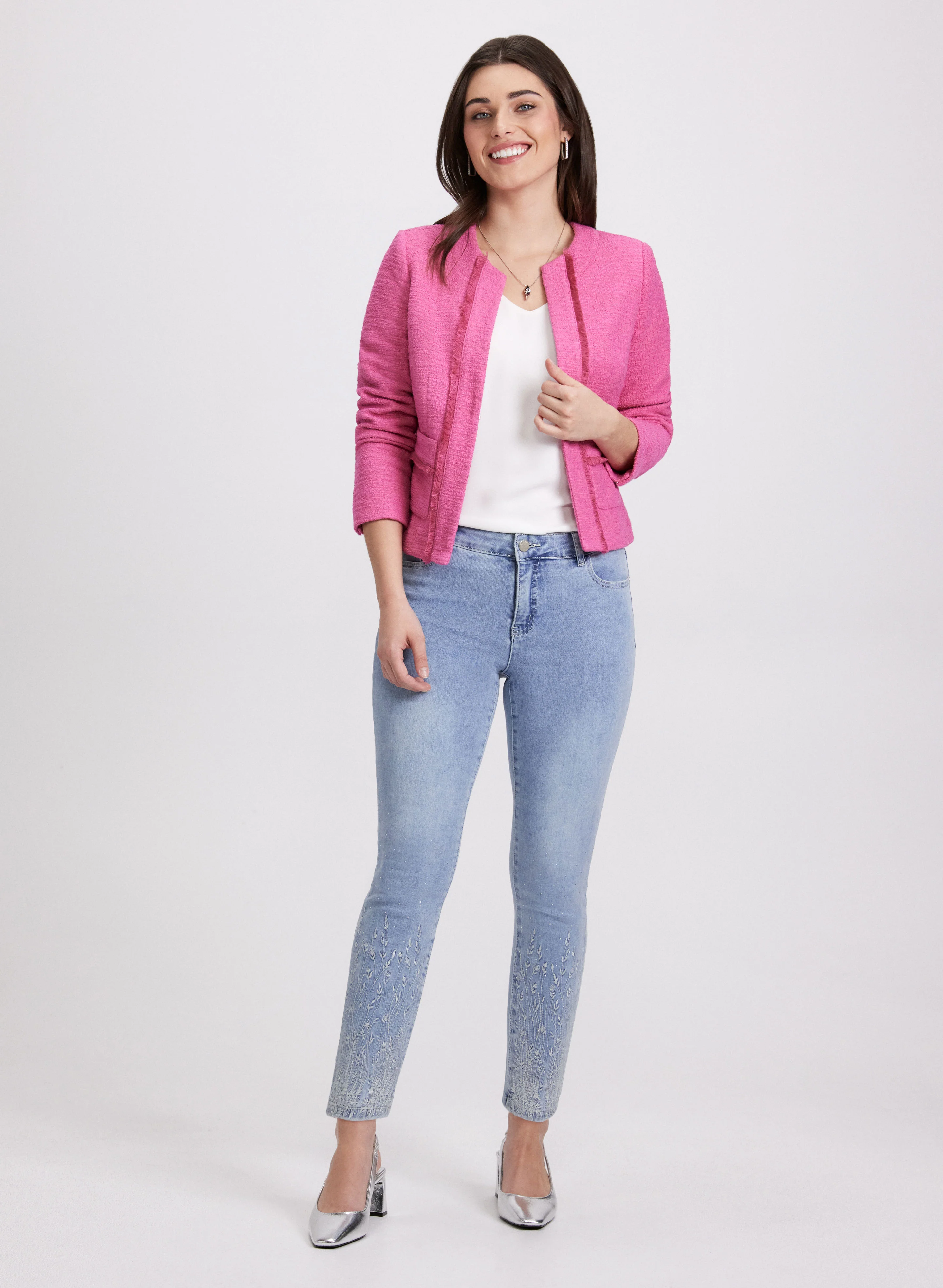 Embroidered Slim-Leg Jeans - Image 3