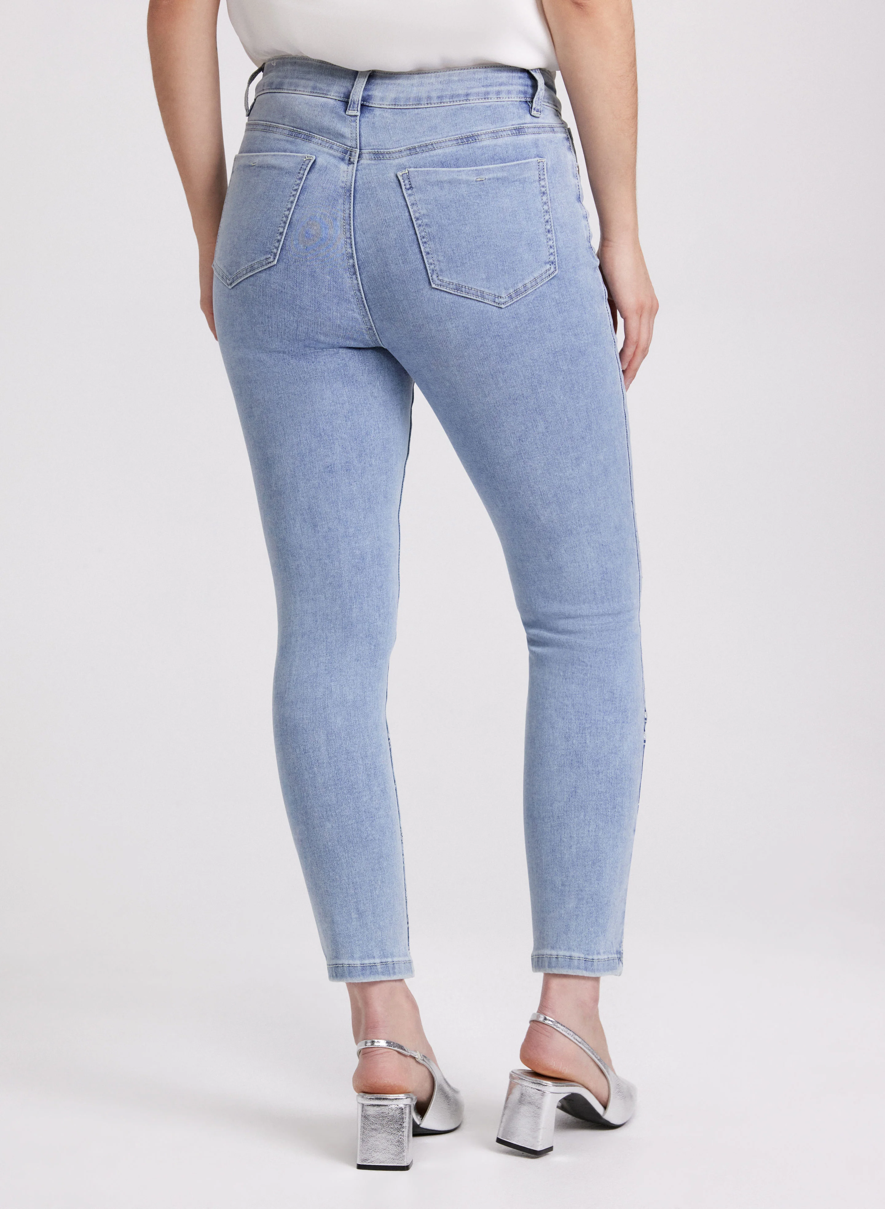 Embroidered Slim-Leg Jeans - Image 5