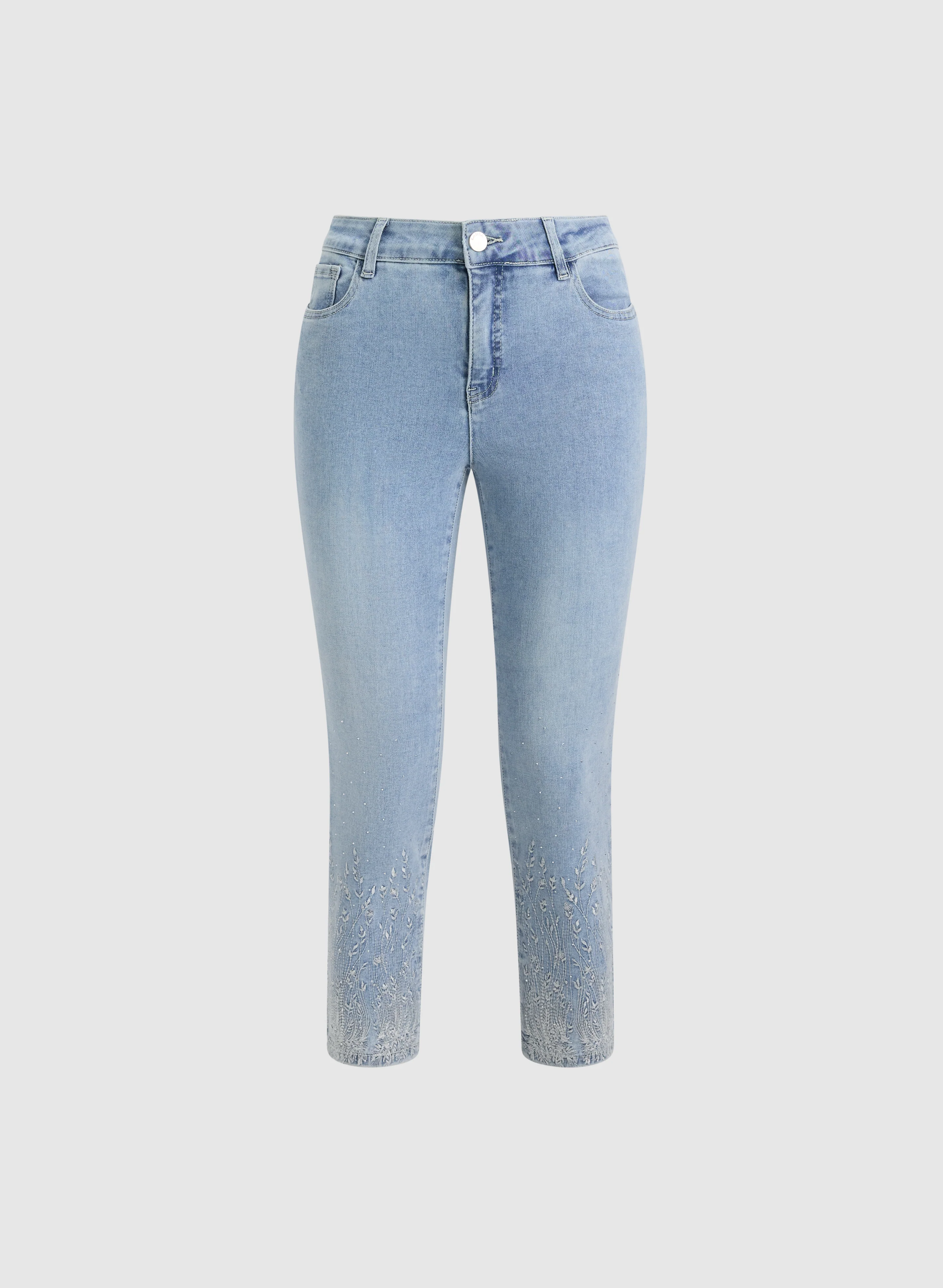 Embroidered Slim-Leg Jeans - Image 6