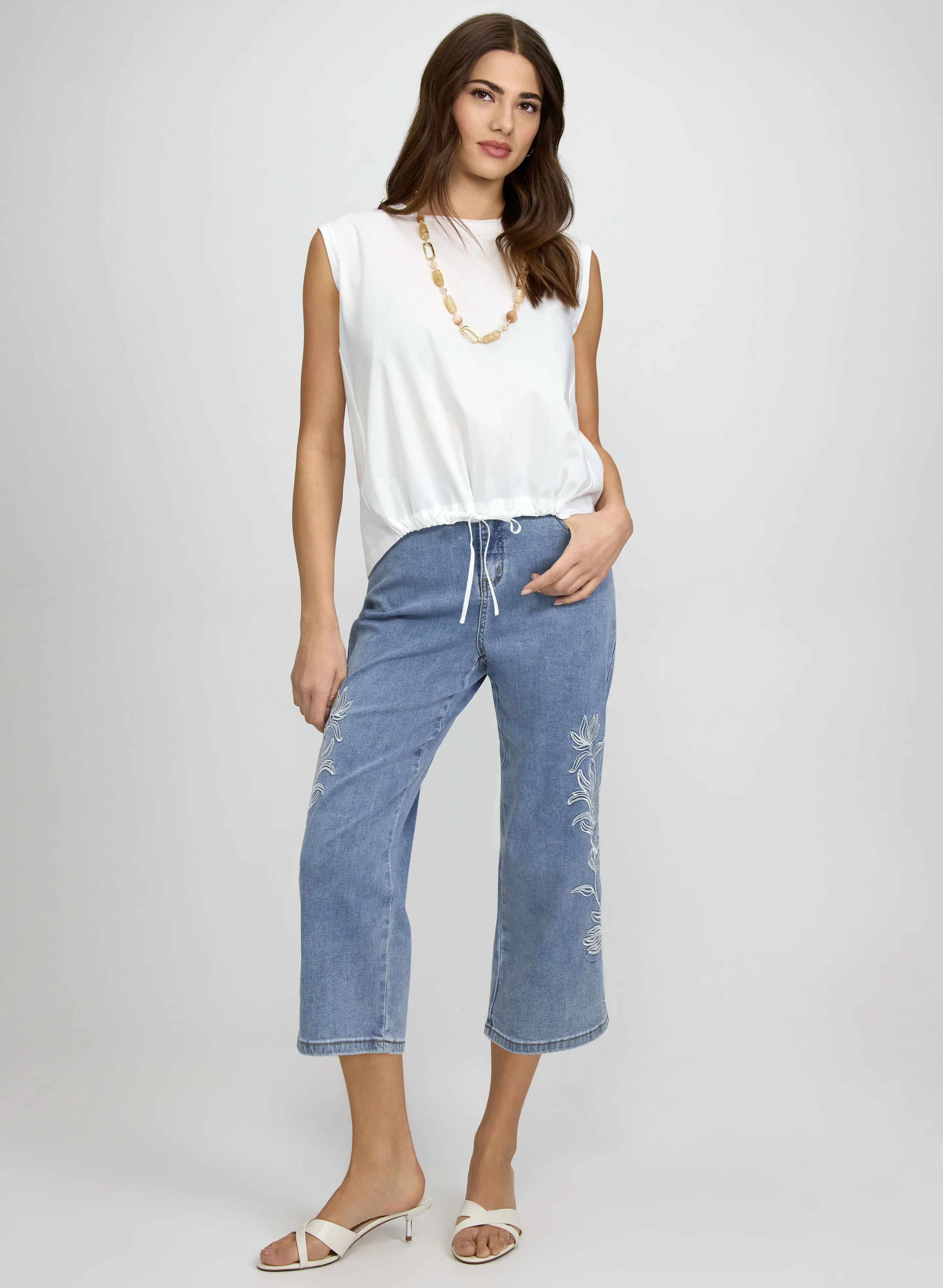 Embroidered Straight-Leg Capris - Image 3
