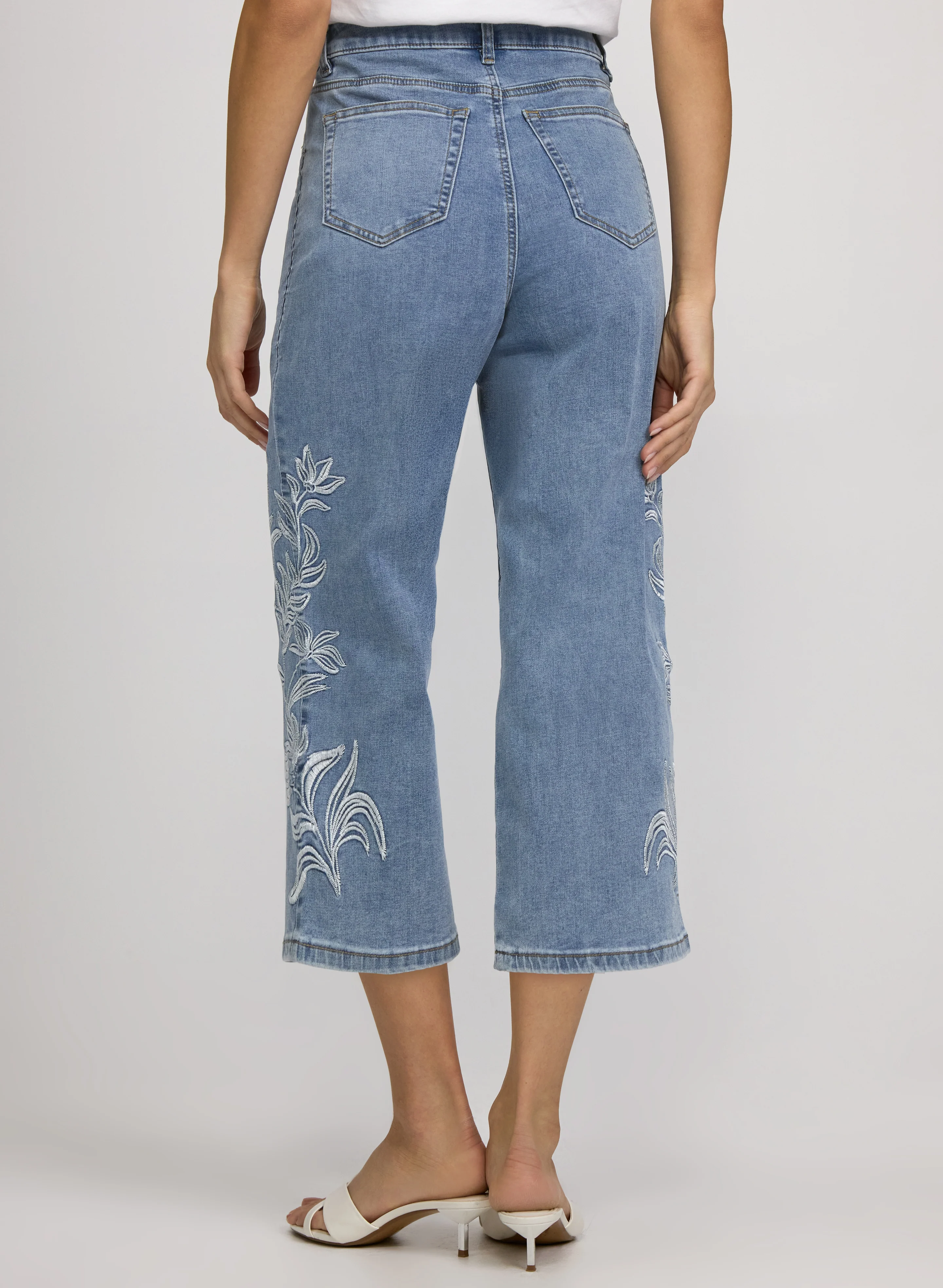 Embroidered Straight-Leg Capris - Image 4