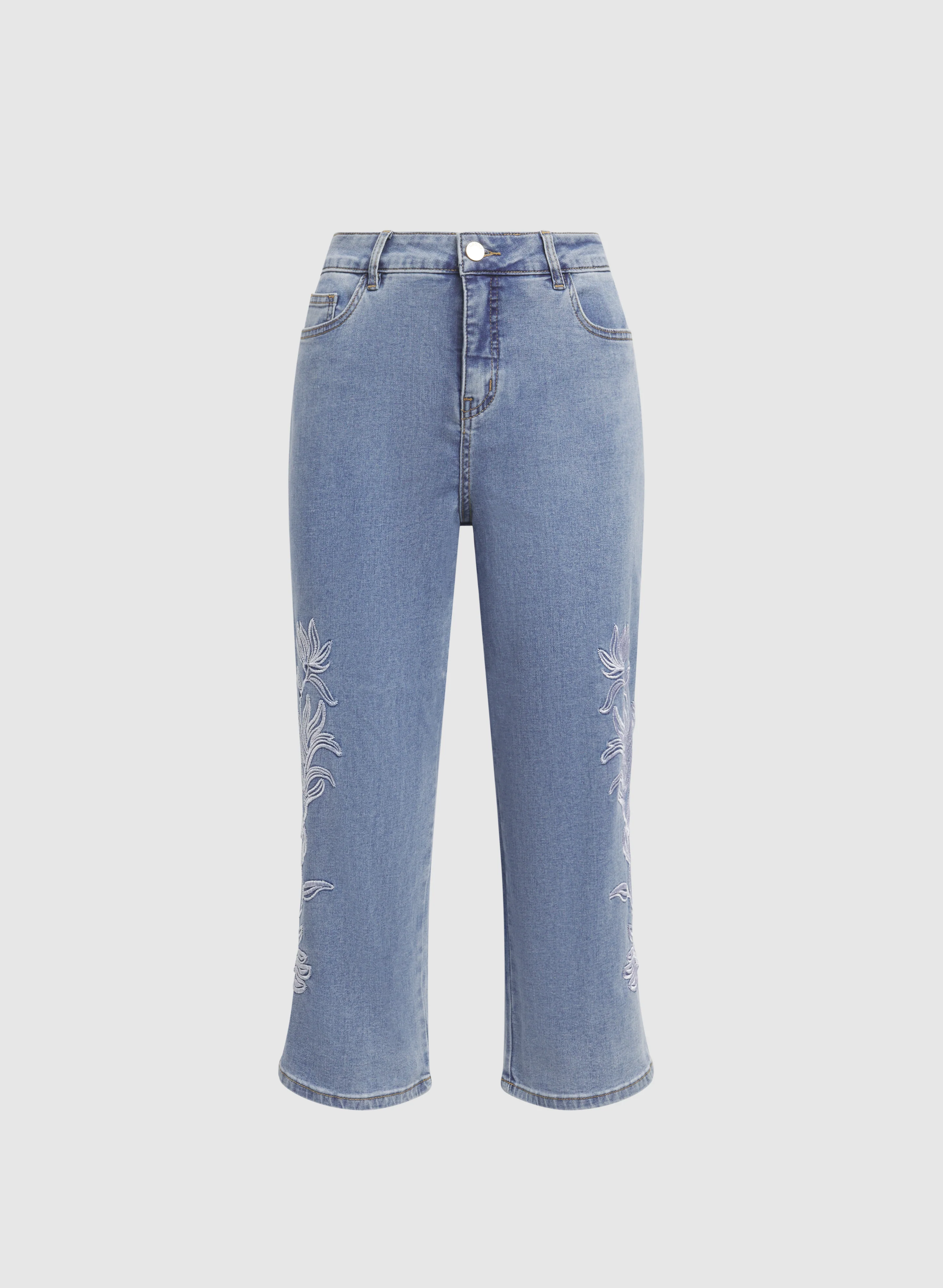 Embroidered Straight-Leg Capris - Image 6