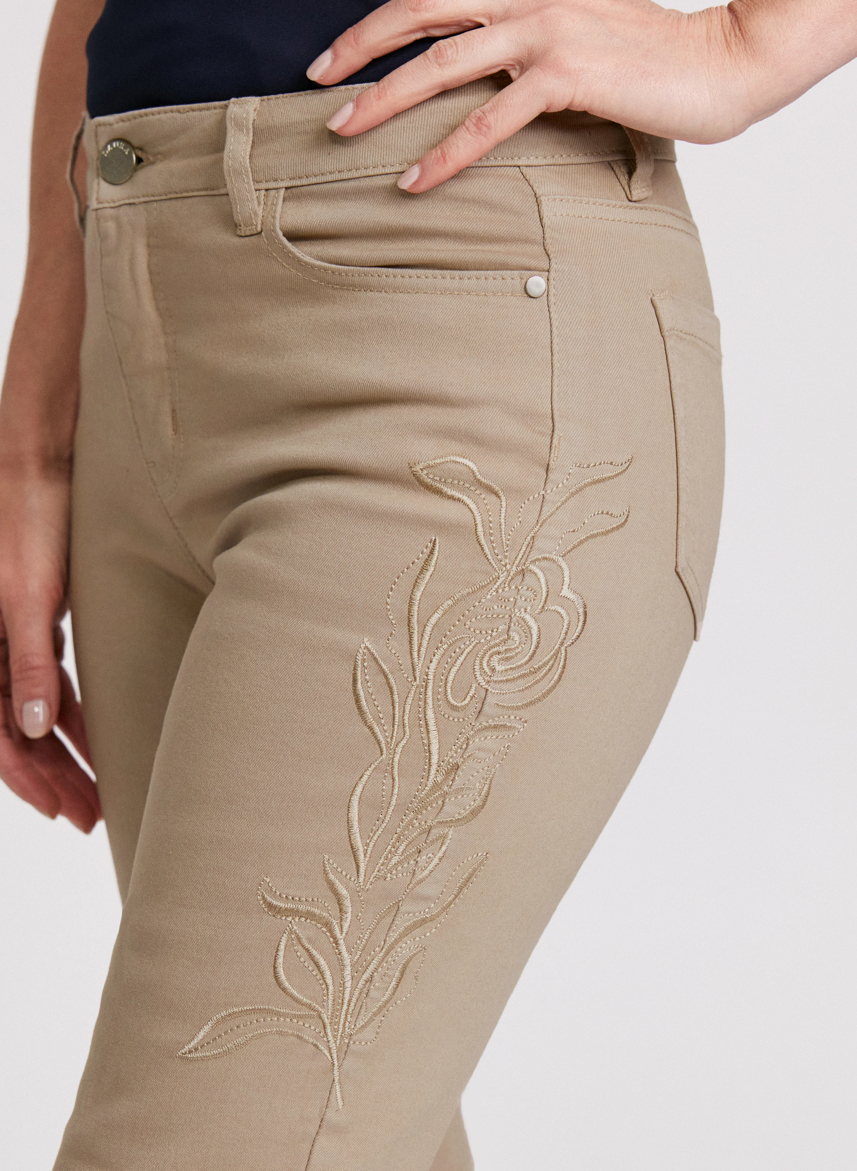 Embroidered Straight Leg Jeans - Image 2