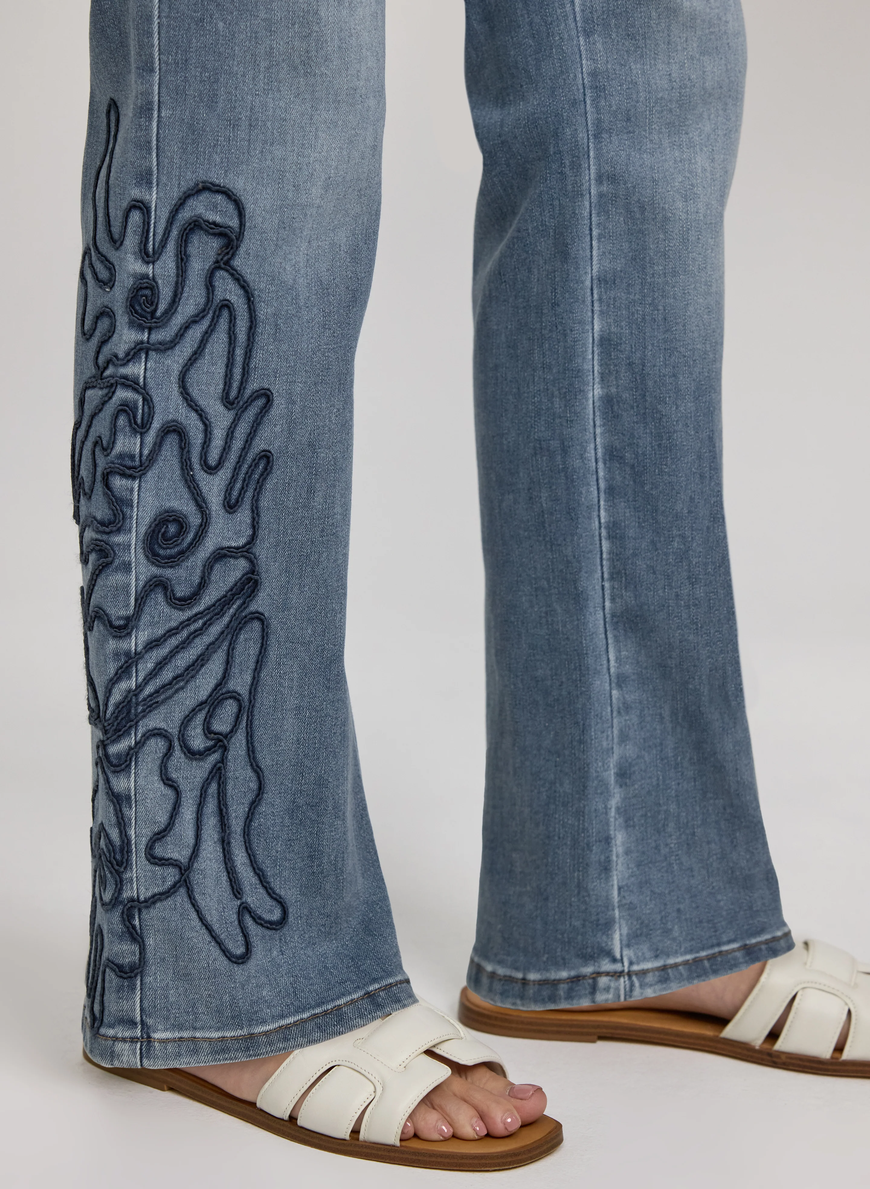 Embroidered Straight-Leg Jeans - Image 2