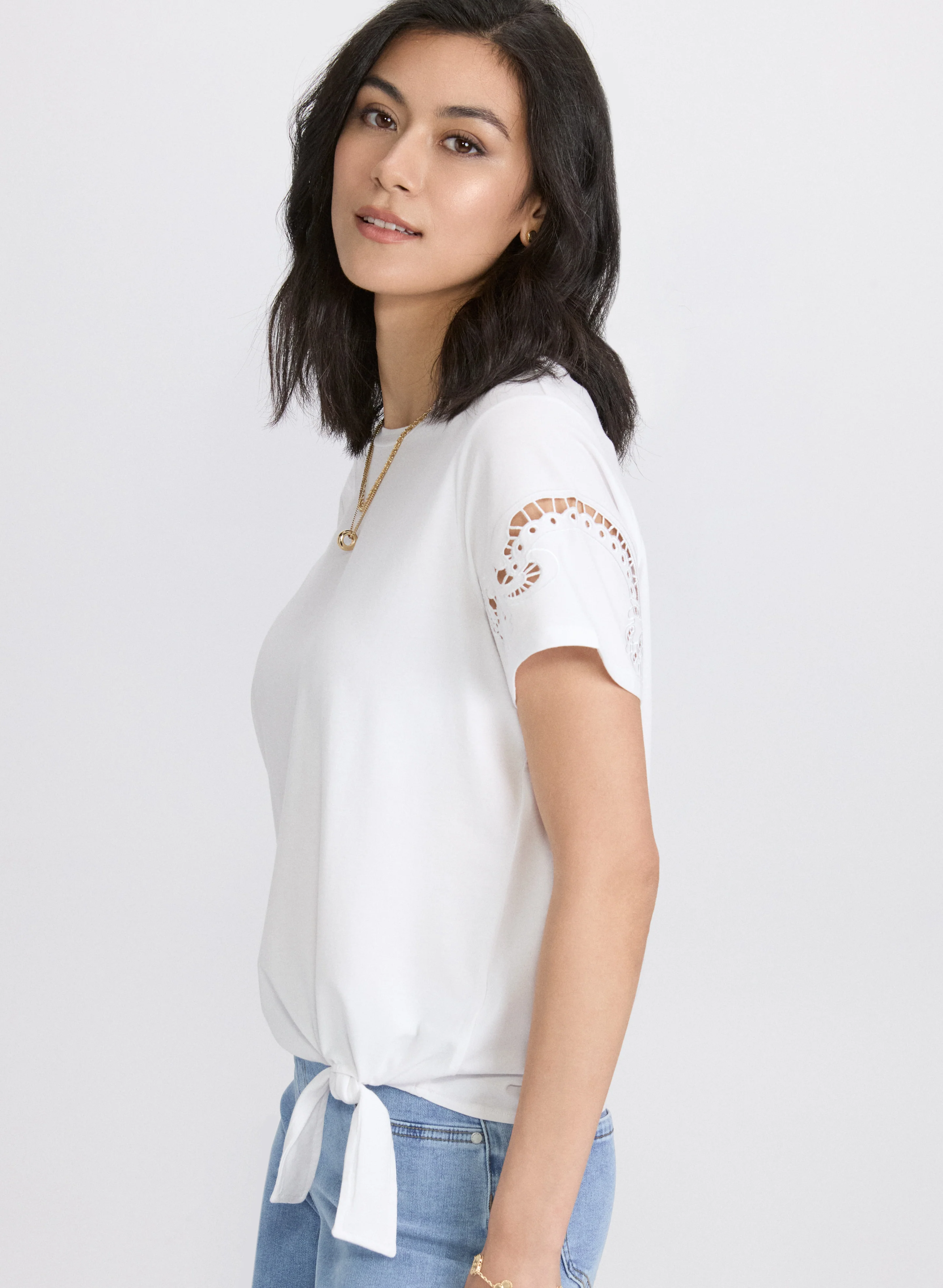 Embroidered Stretch-Cotton T-Shirt - Image 2