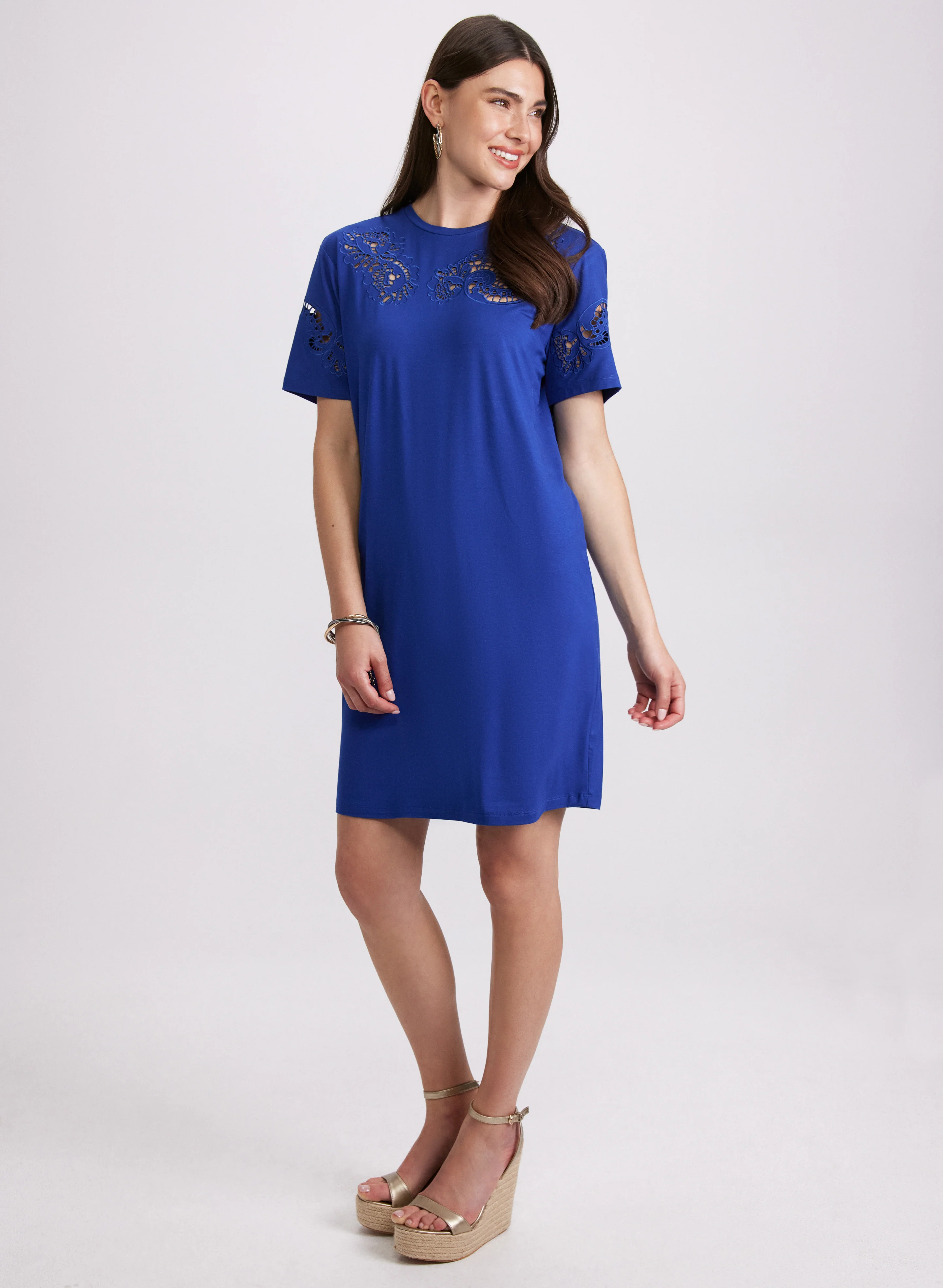 Embroidered T-Shirt Dress - Image 7