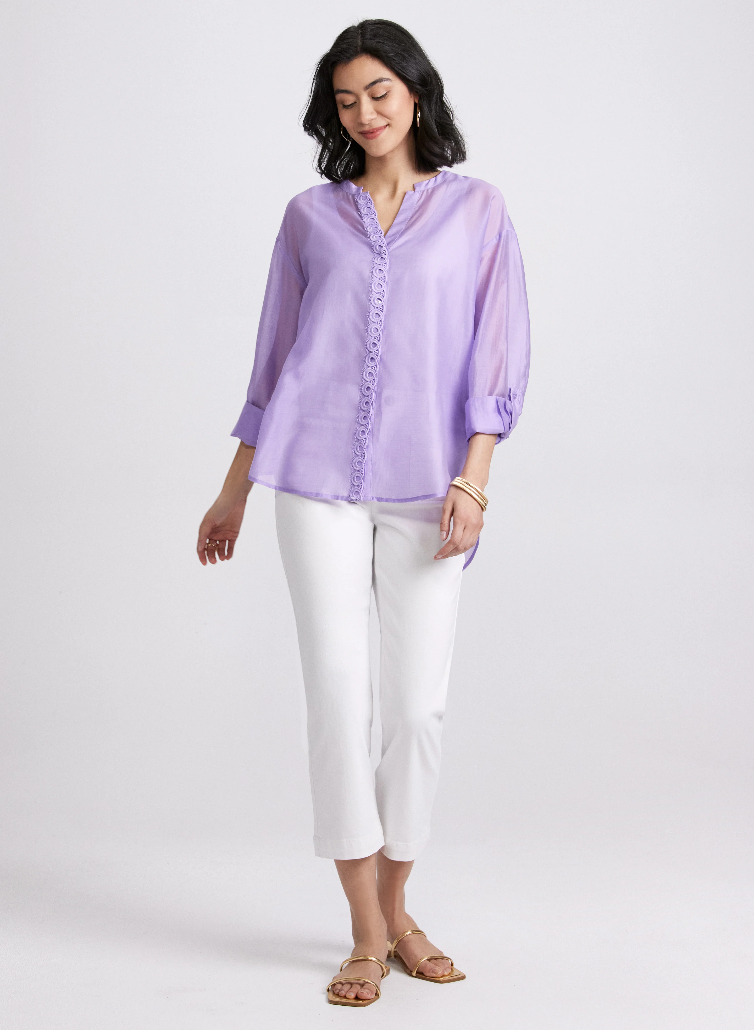 Embroidered Trim Blouse - Image 3