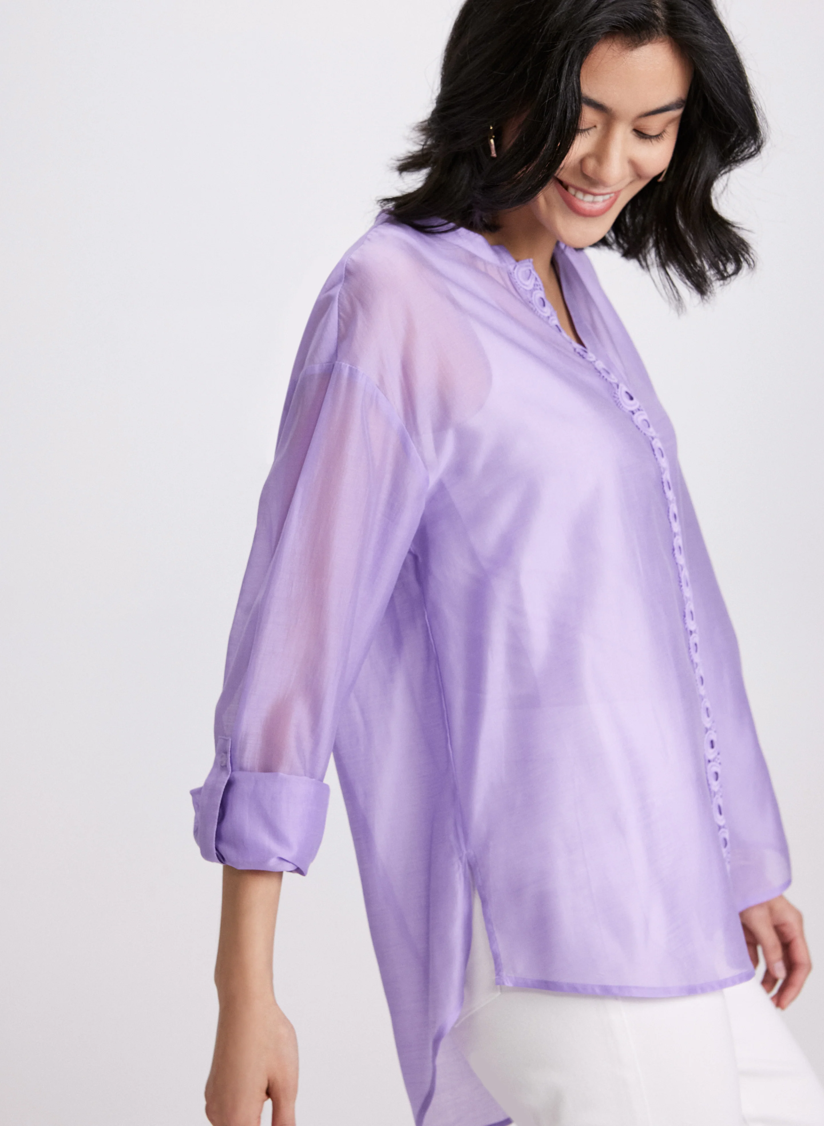 Embroidered Trim Blouse - Image 5