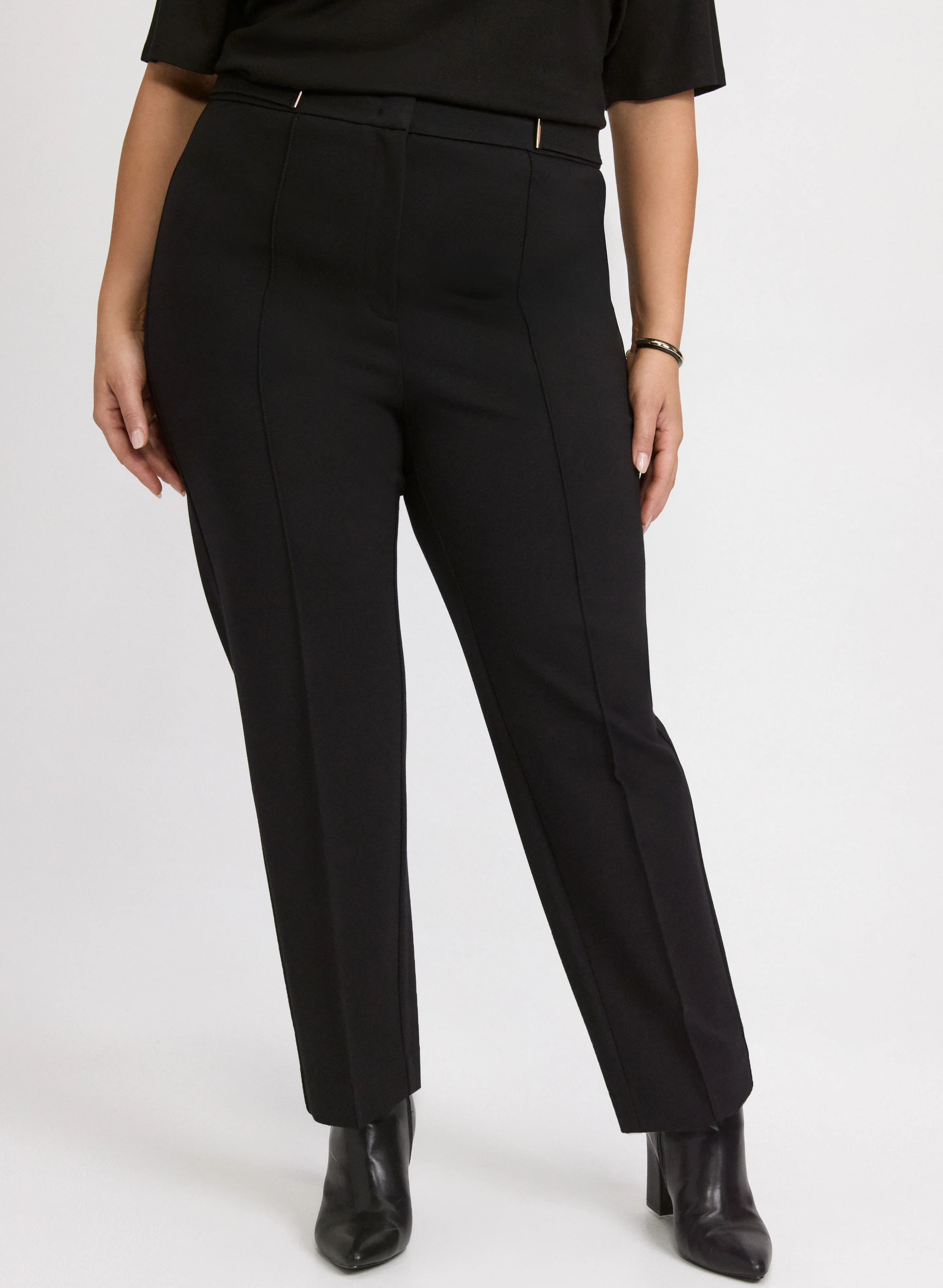 Emma Bar Trim Slim-Leg Pants
