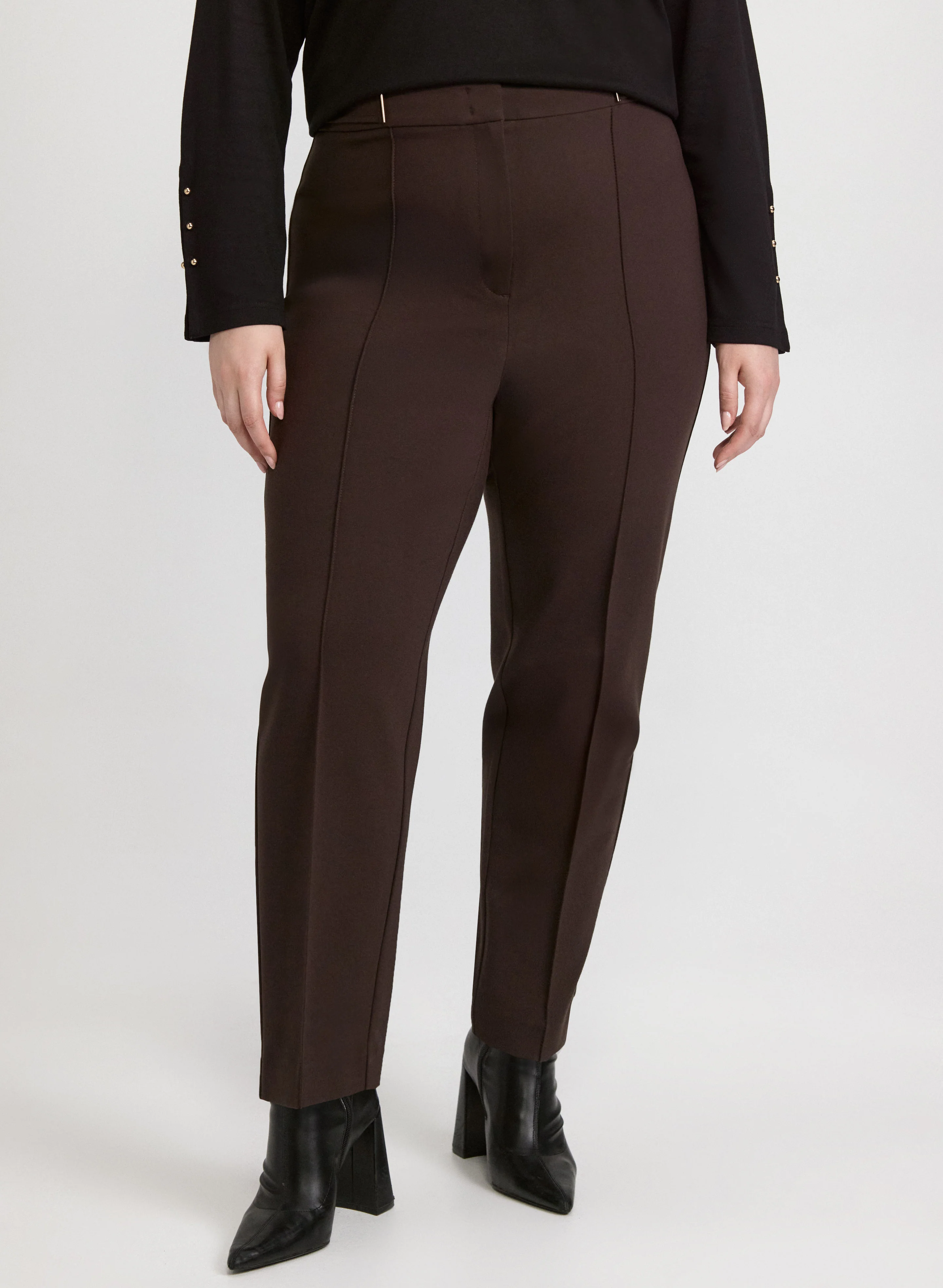 Emma Bar Trim Slim-Leg Pants
