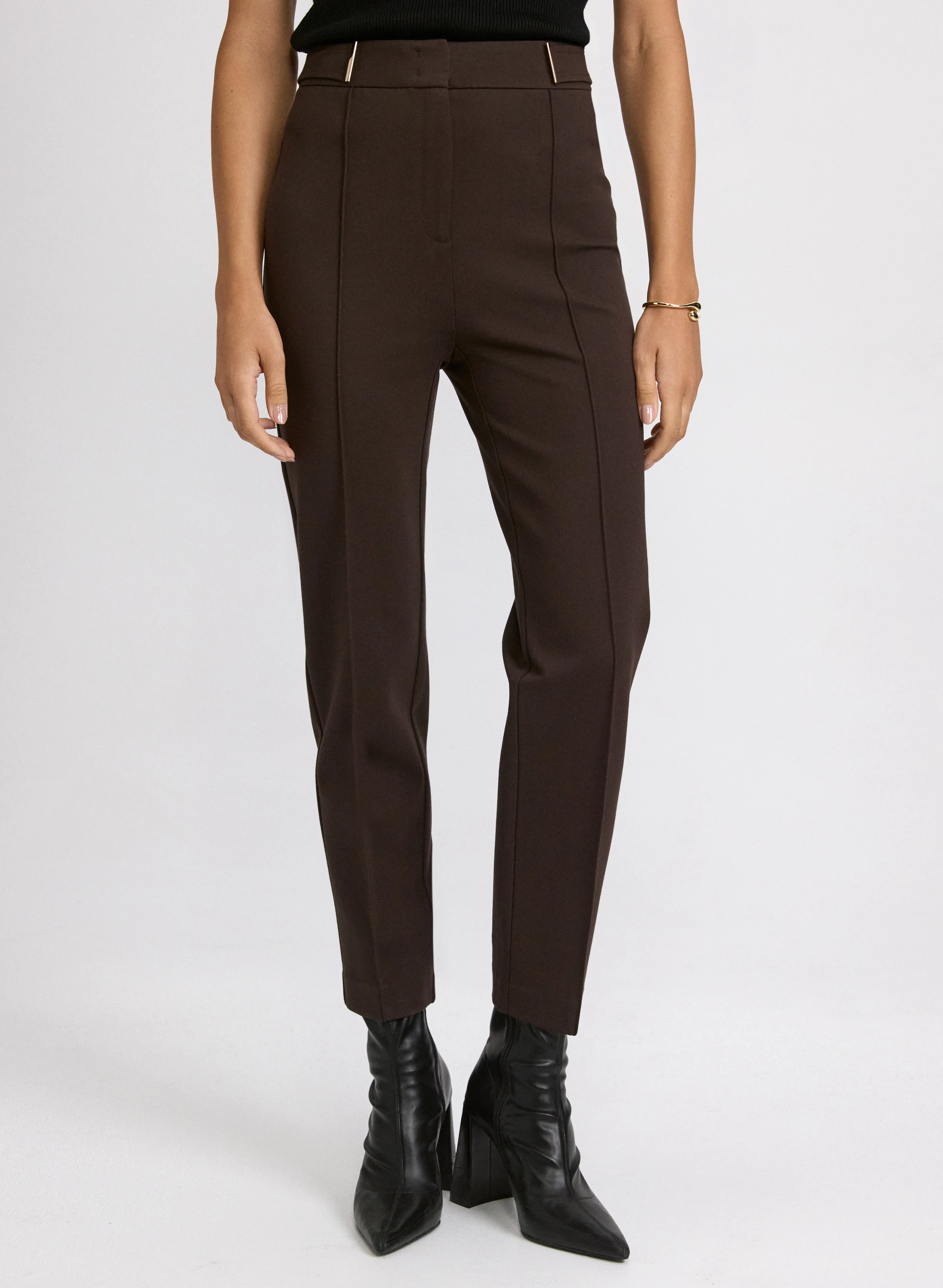 Emma Bar Trim Slim-Leg Pants