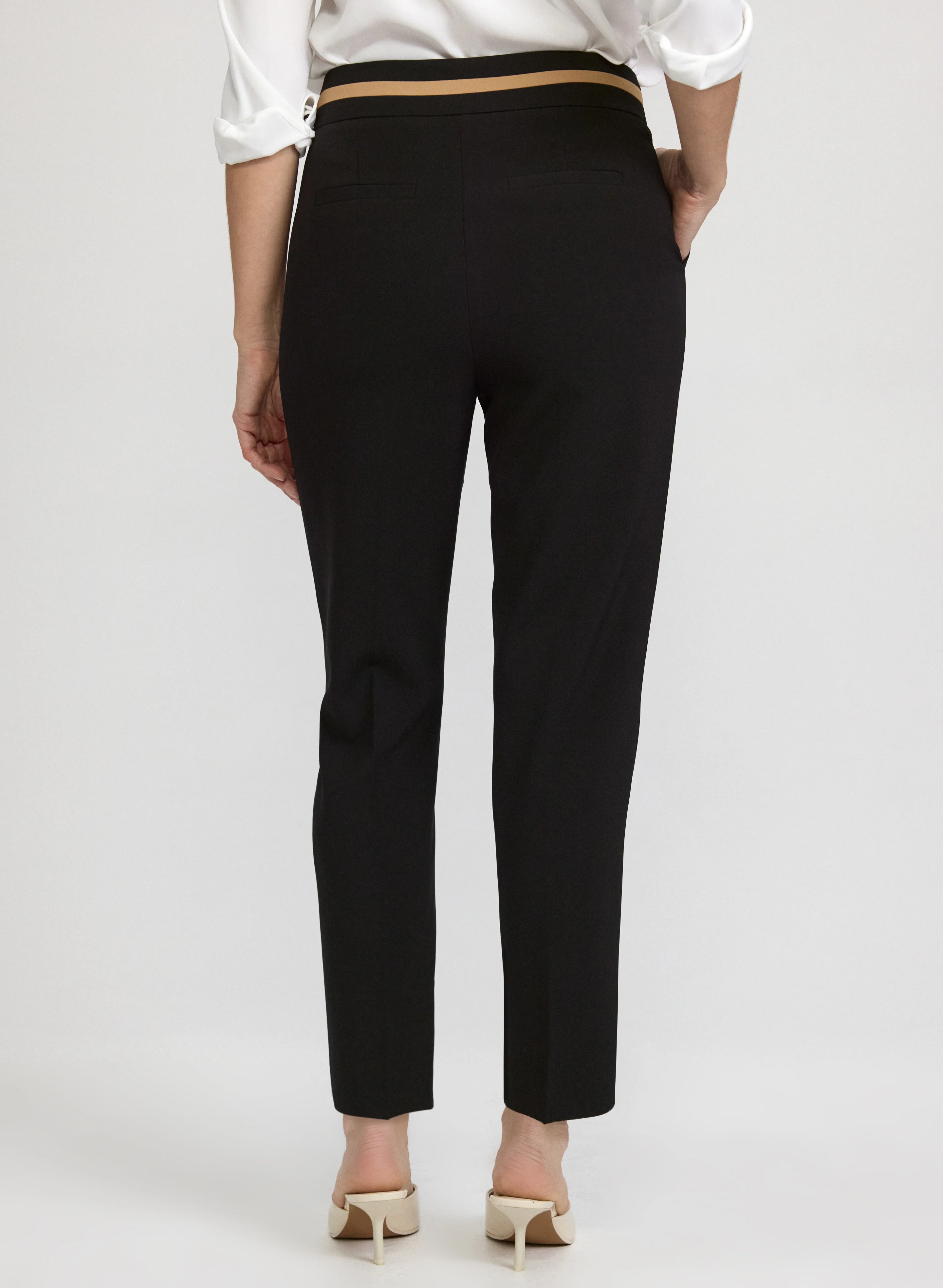 Emma Contrast Trim Slim-Leg Pants - Image 5